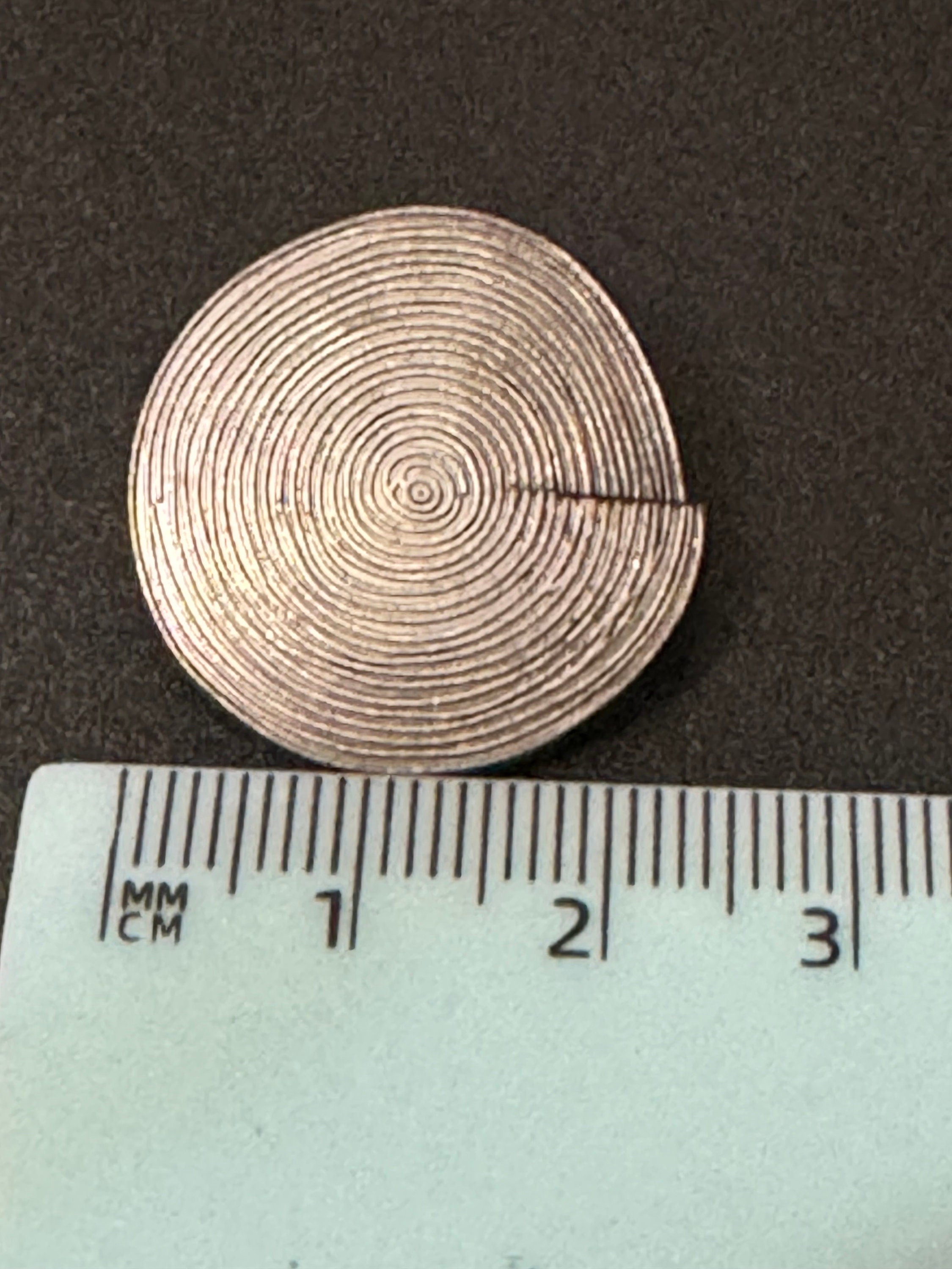 5 pack x 25mm antiqued metal dark silver tone round swirl coat buttons metal