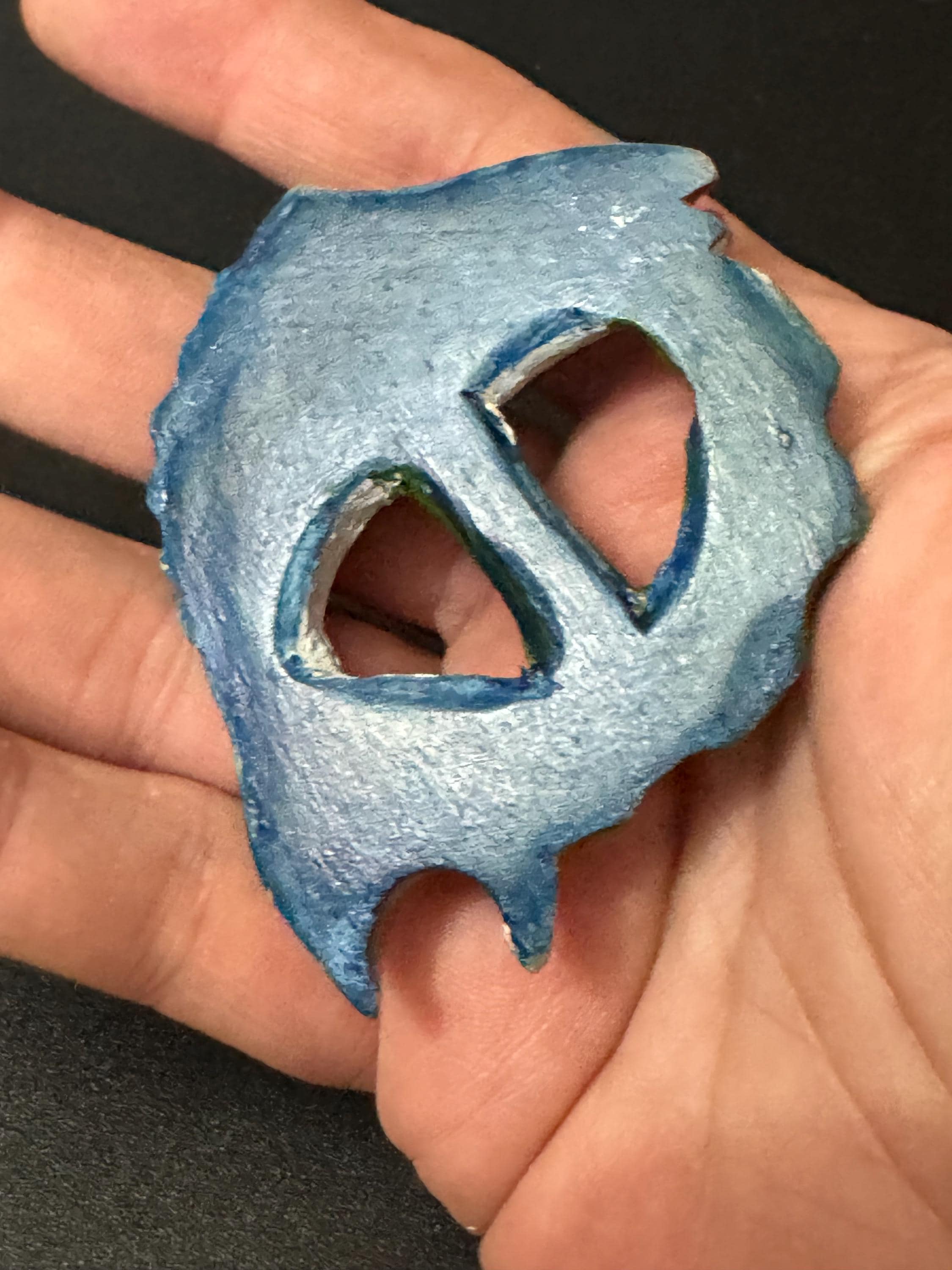 Antique rustic painted vintage faux wooden novelty fish Belt Buckle