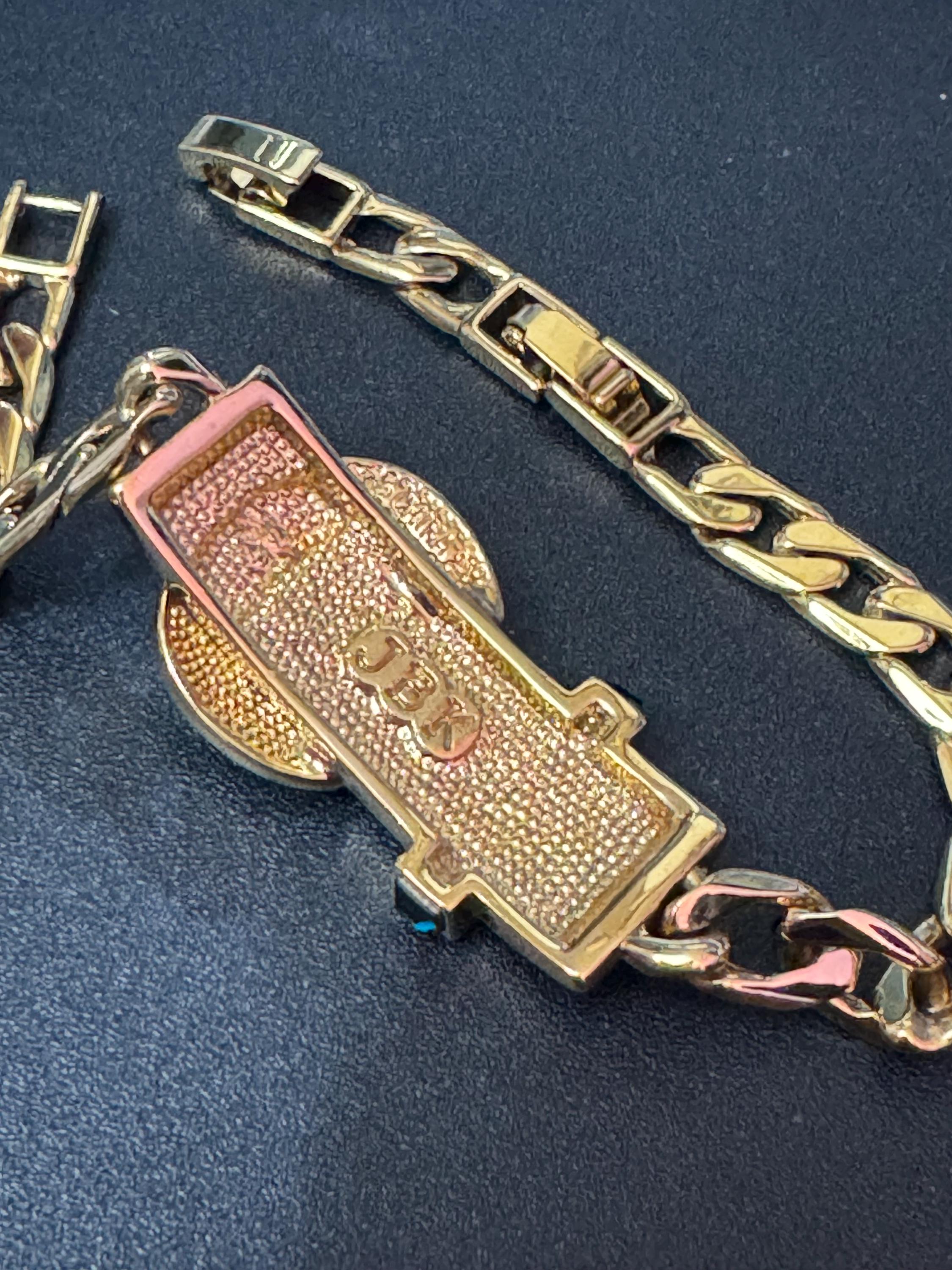 JBK Jacqueline Kennedy Vintage Diamanté Belt Buckle Bracelet