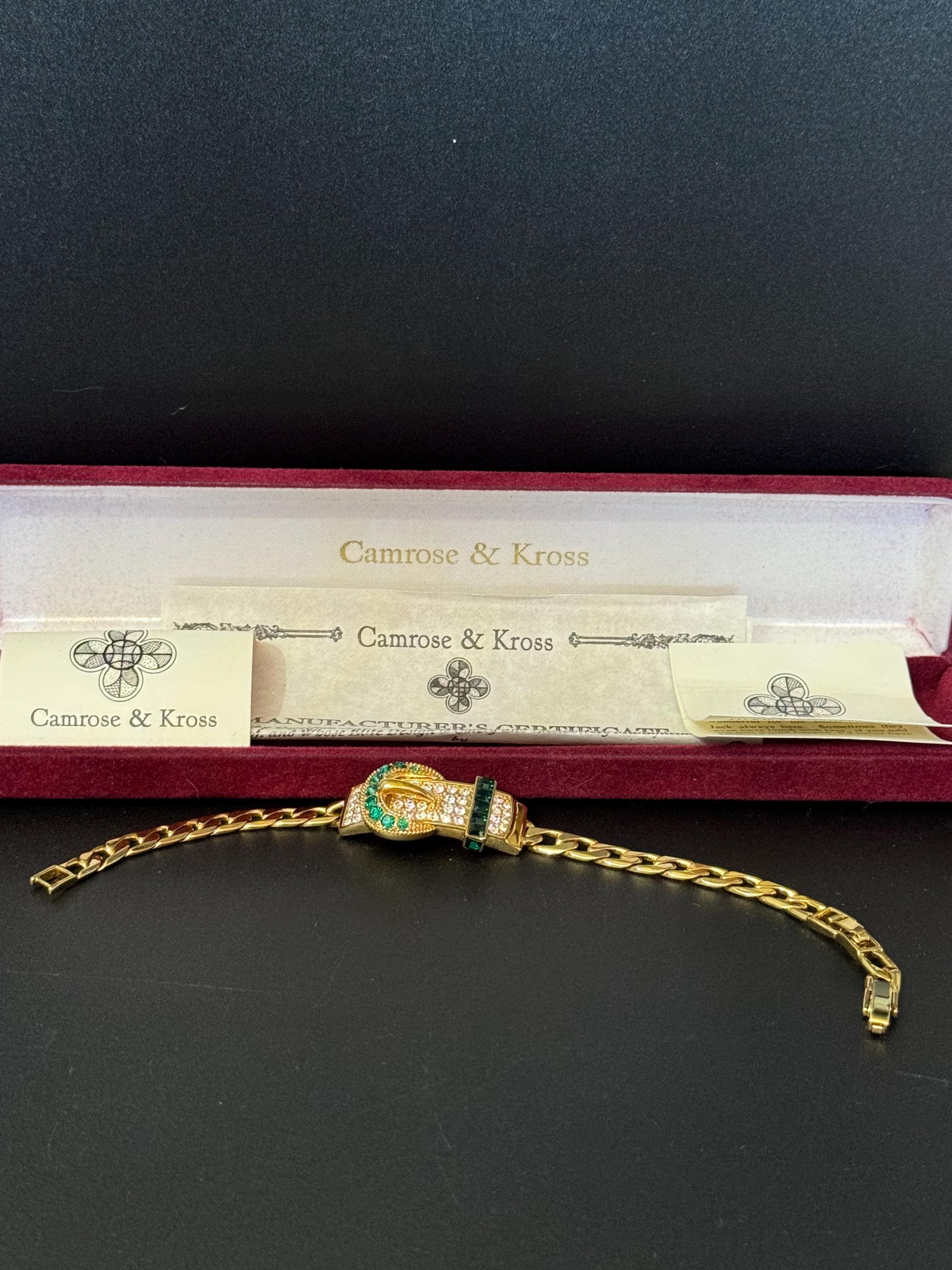 JBK Jacqueline Kennedy Vintage Diamanté Belt Buckle Bracelet