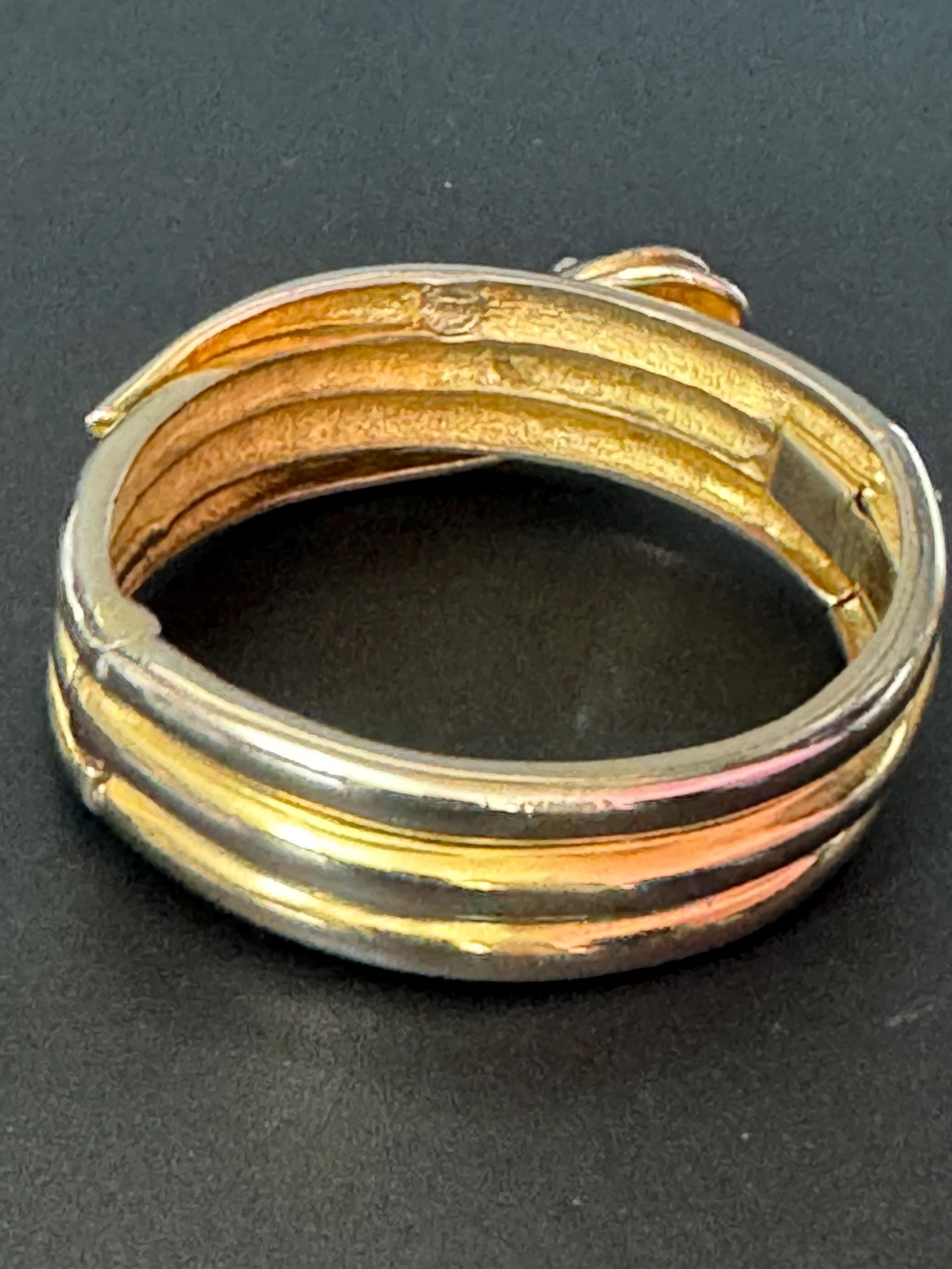 Butler and Wilson Gold Tone Snake Head Bangle Cuff