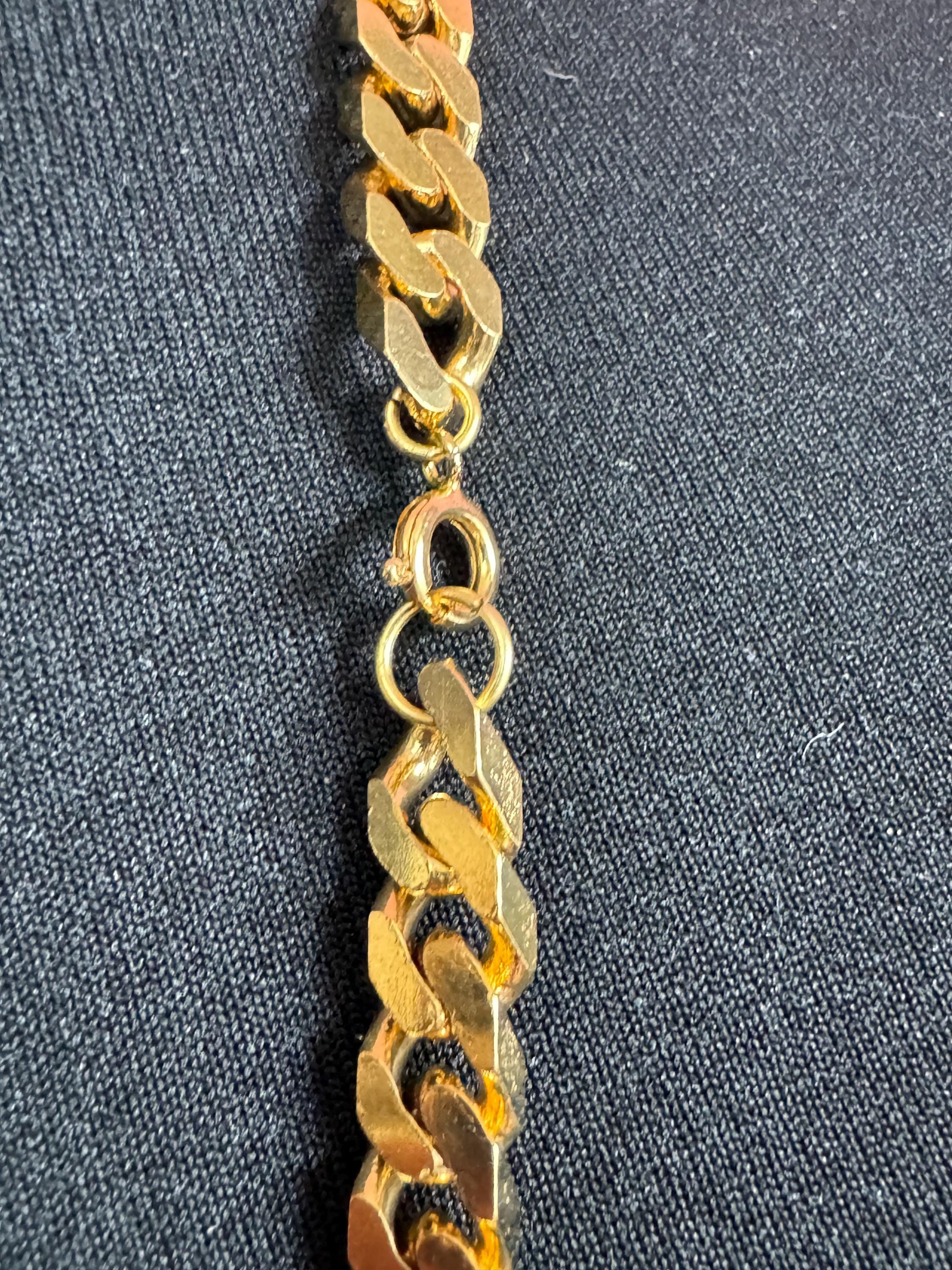 Vintage Swarovski Crystal Gold Tone Chain Necklace (77cm)