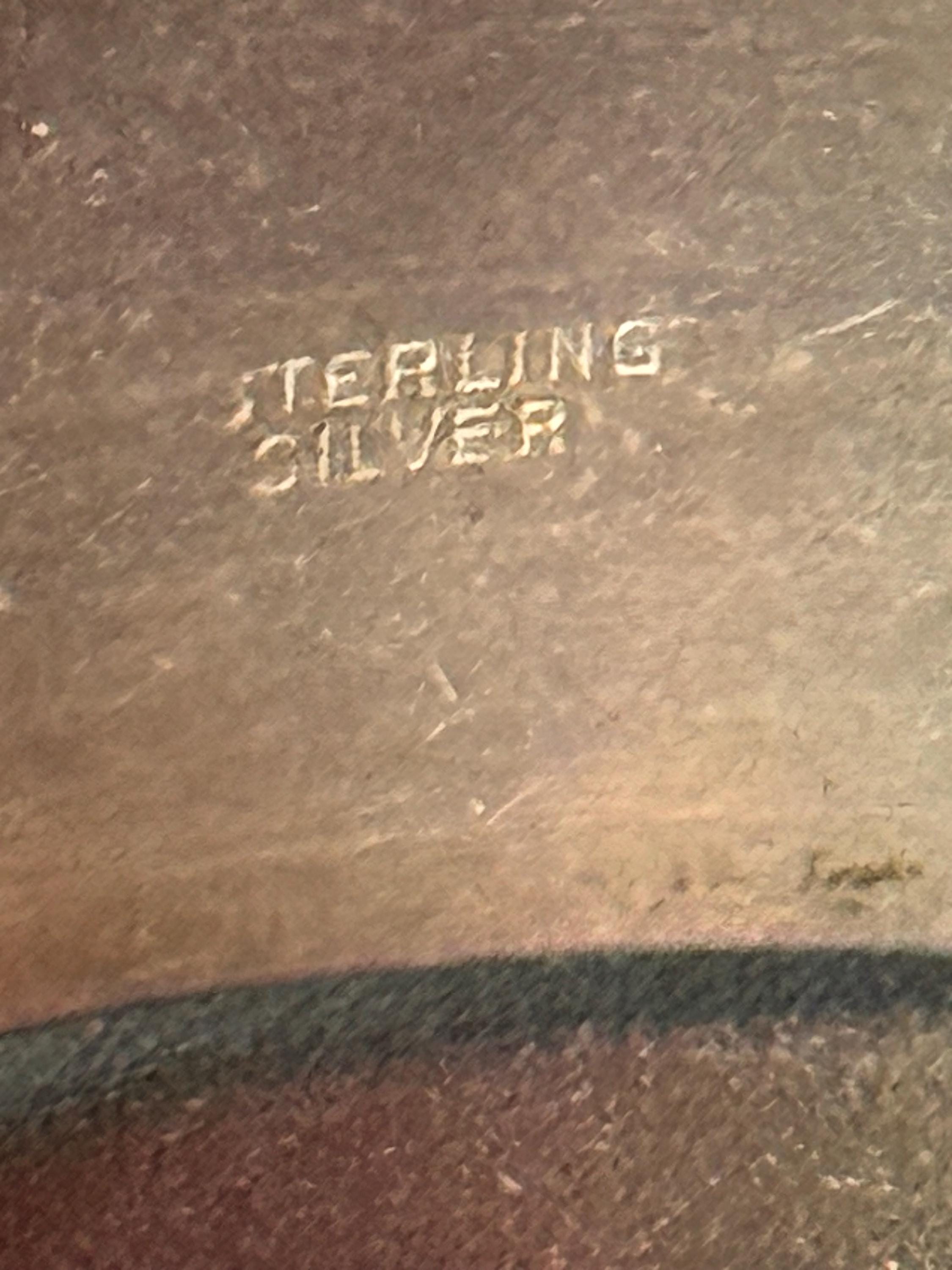 Vintage Art Deco Sterling Silver Belt Buckle Bangle Bracelet