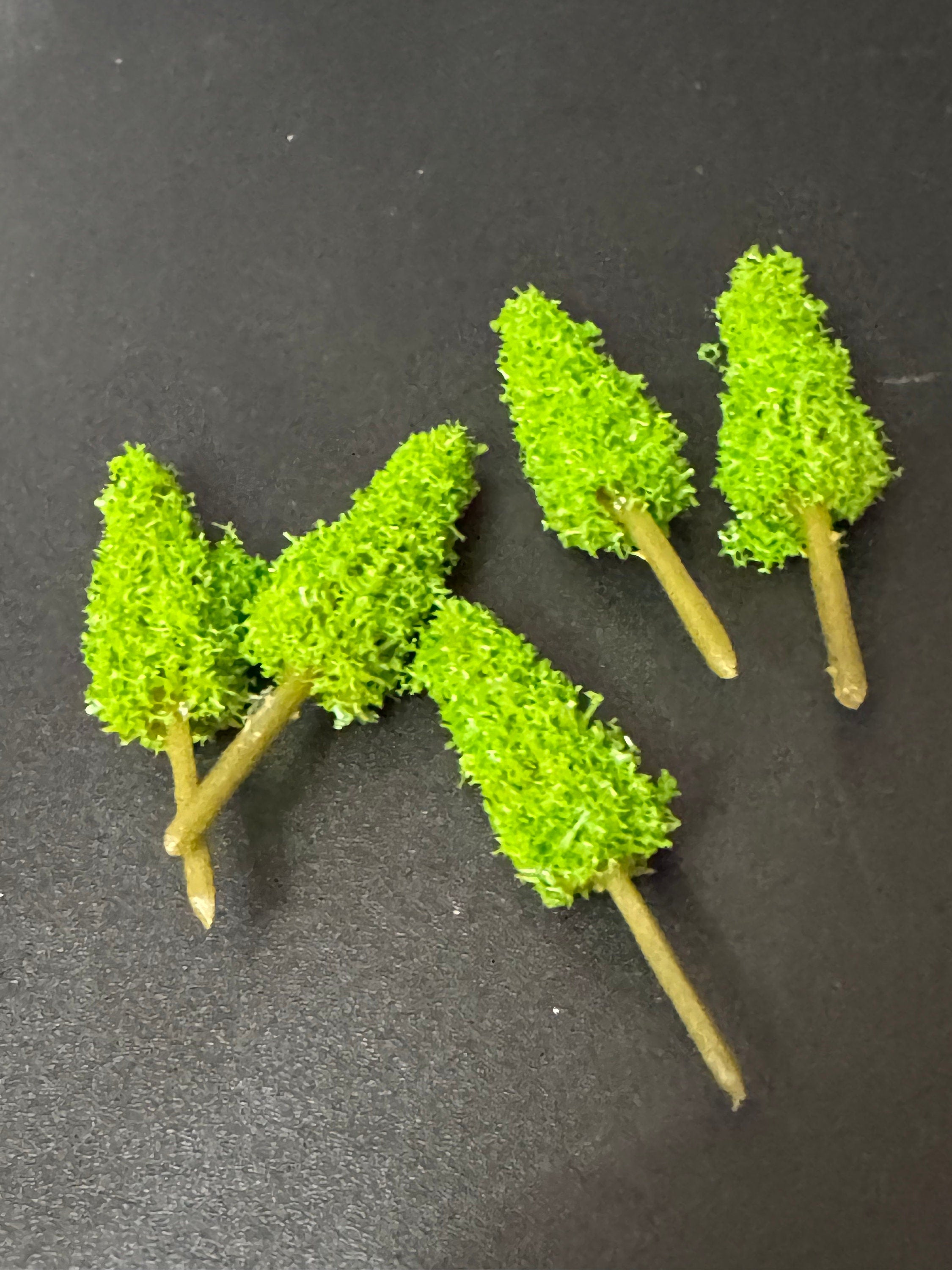 Miniature Green Fir Trees (5 pc): Cake Toppers, Scenery Craft (5cm)