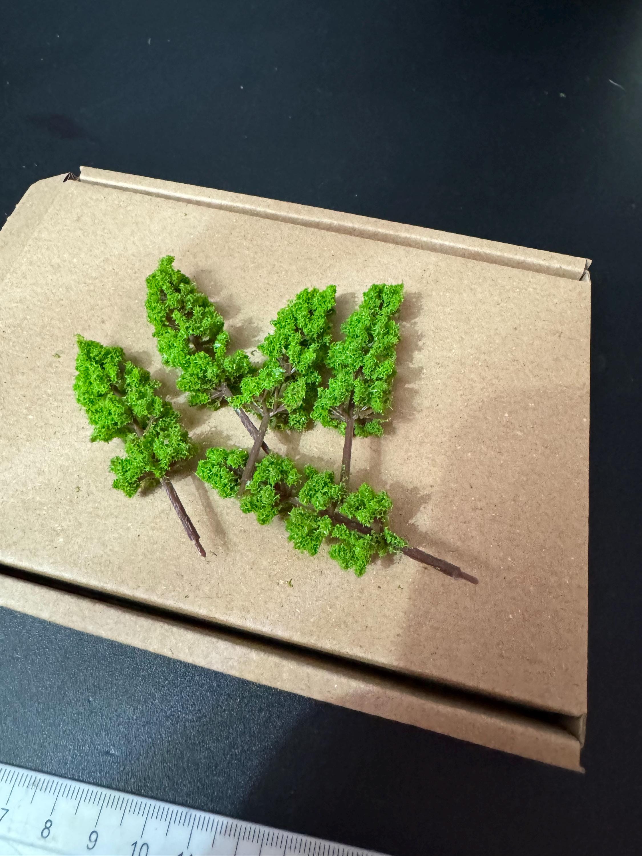 Bright Green Miniature Fir Trees (5 Pieces): 6cm Cake Toppers
