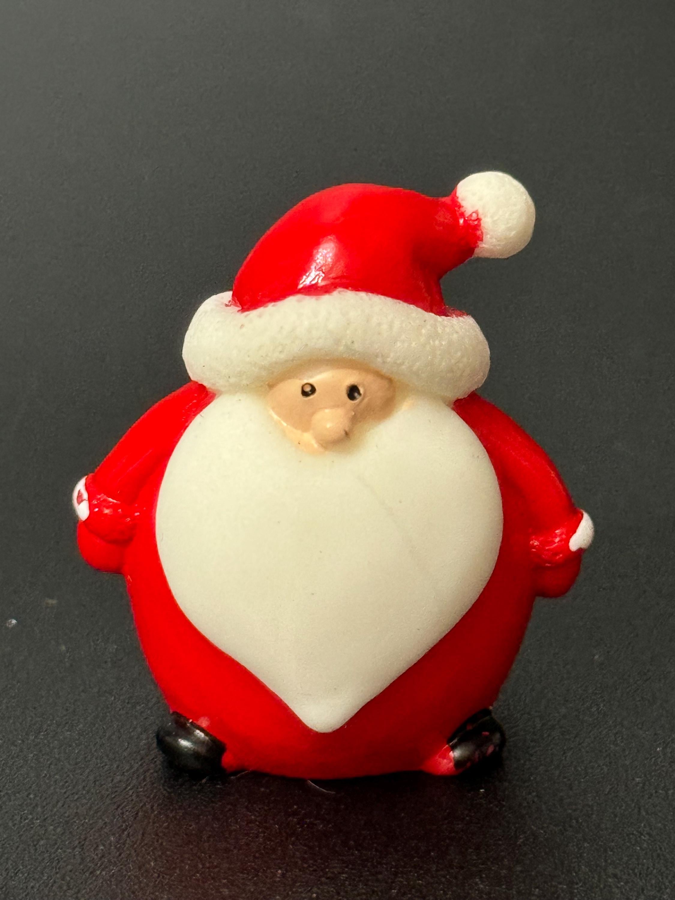 Plump plastic Father Christmas Santa Claus festive Christmas Cake topper decoration