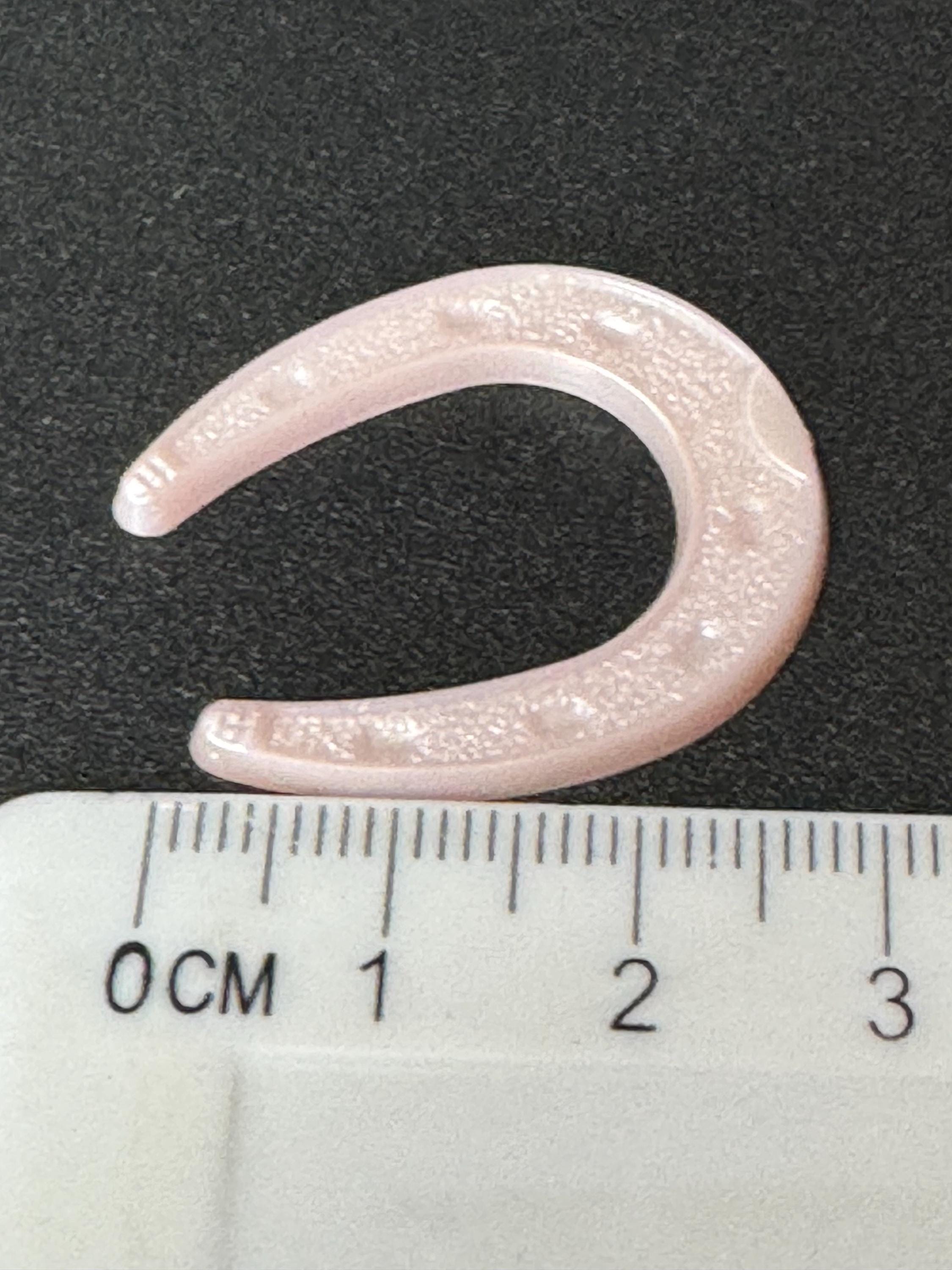 horseshoe Wedding Cake topper decoration Vintage baby pink plastic