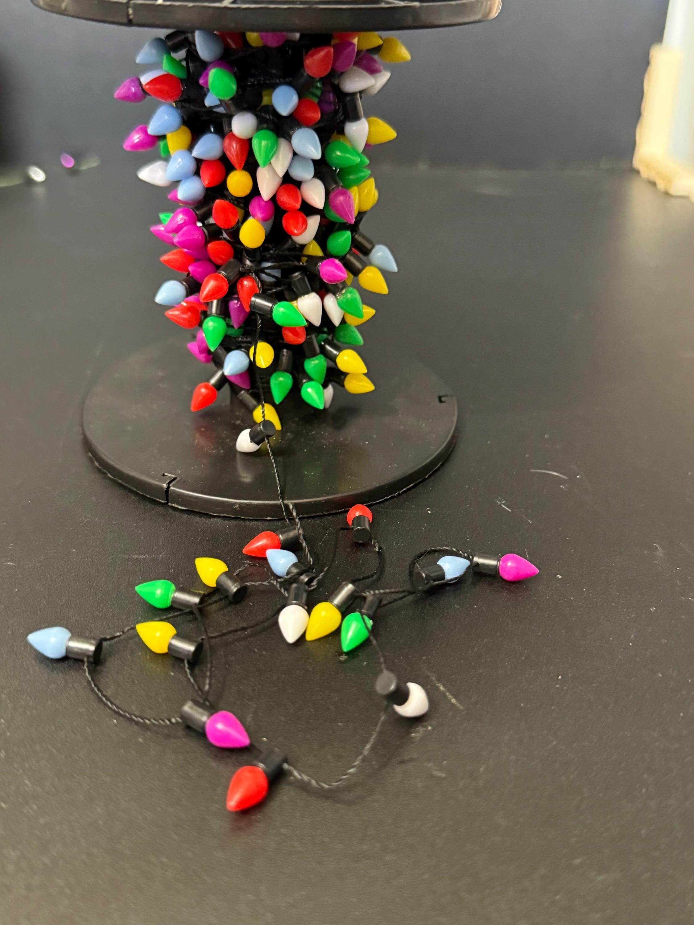 Miniature Christmas Fairy Lights: Cake Topper, Dollhouse Decor (50cm)