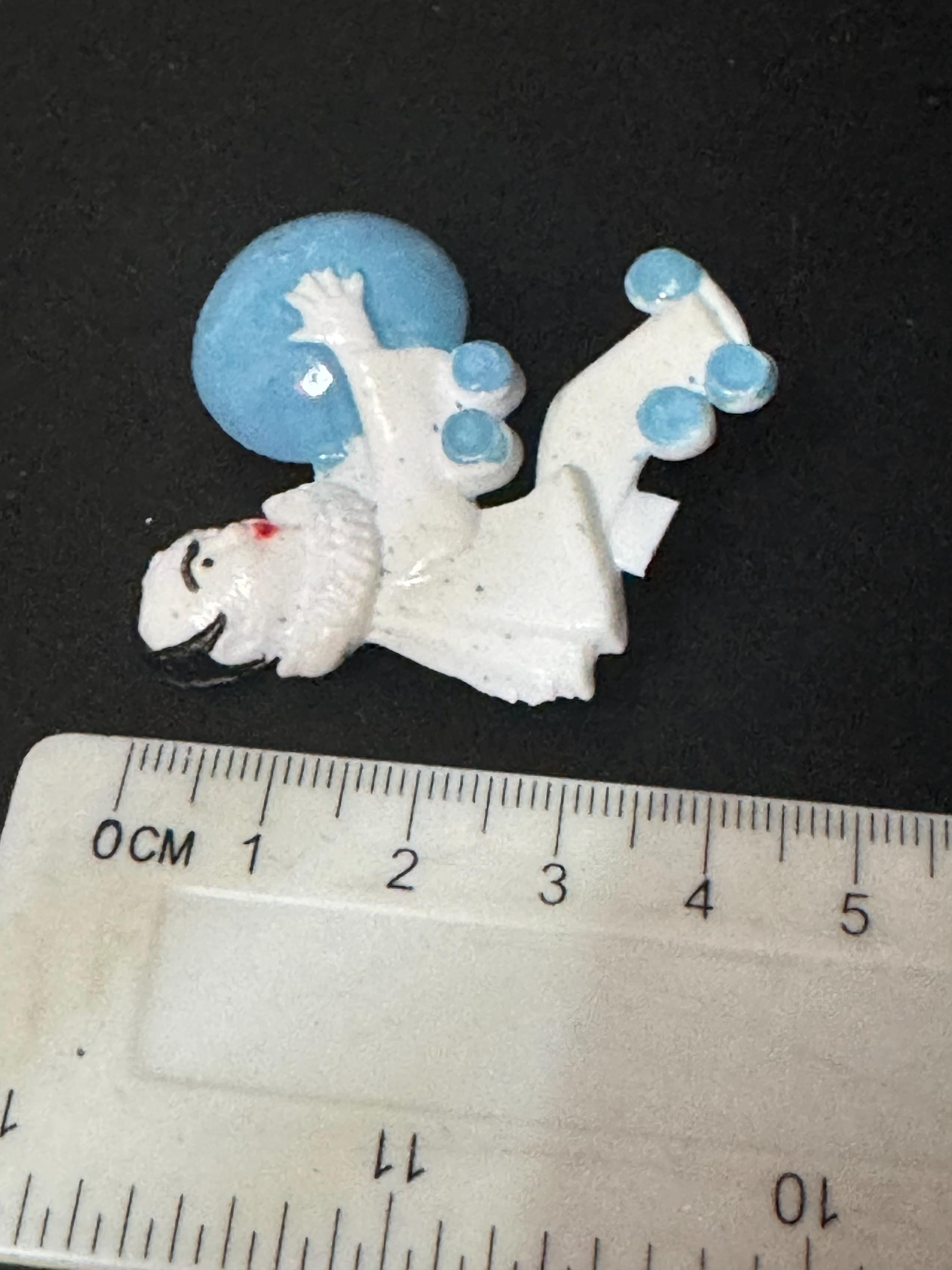 Novelty Pierrot brooch, French early plastic clown pin