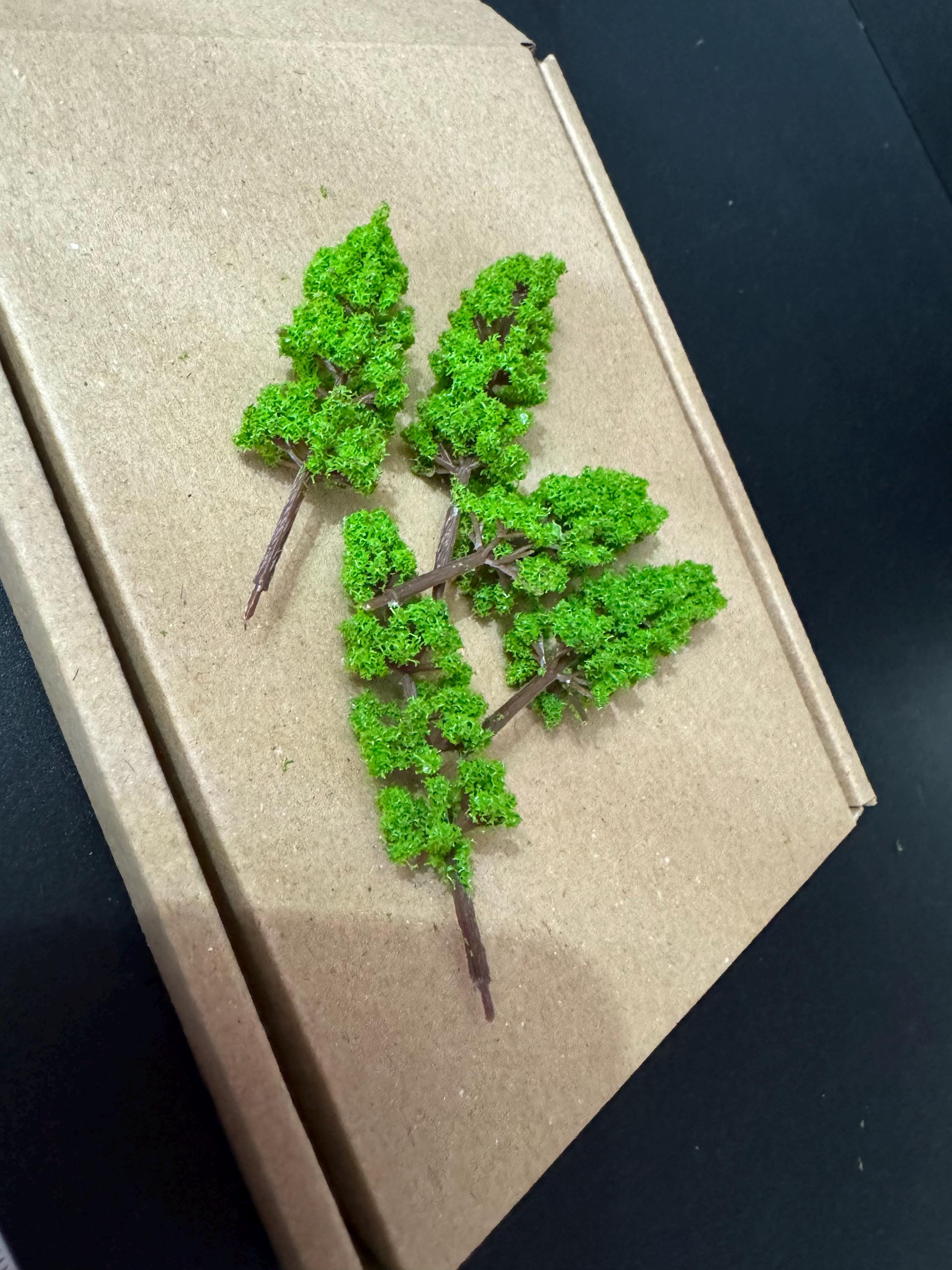 Bright Green Miniature Fir Trees (5 Pieces): 6cm Cake Toppers
