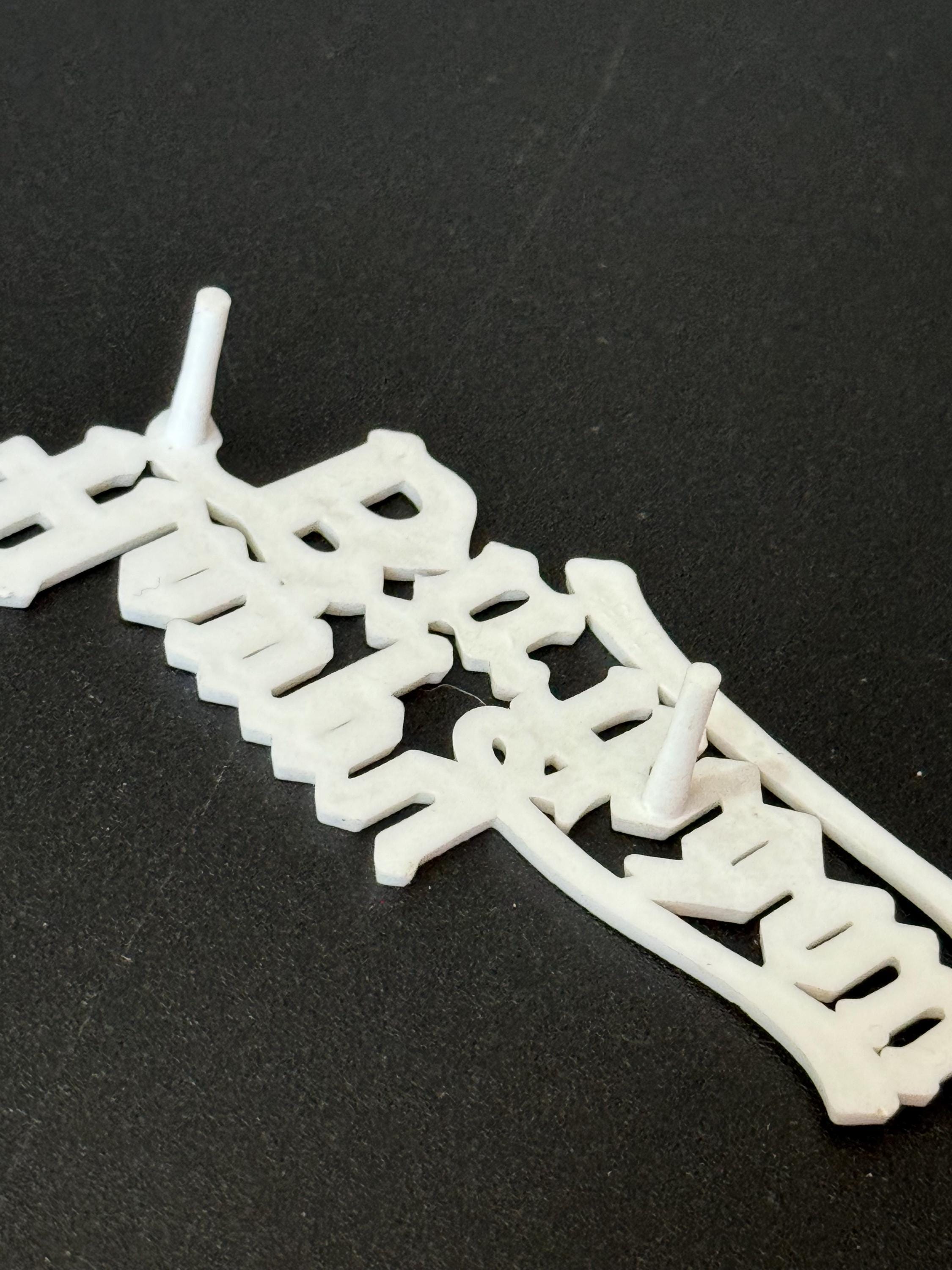 Stand up Happy Birthday Cake Topper Decoration metallic rainbow reusable plastic