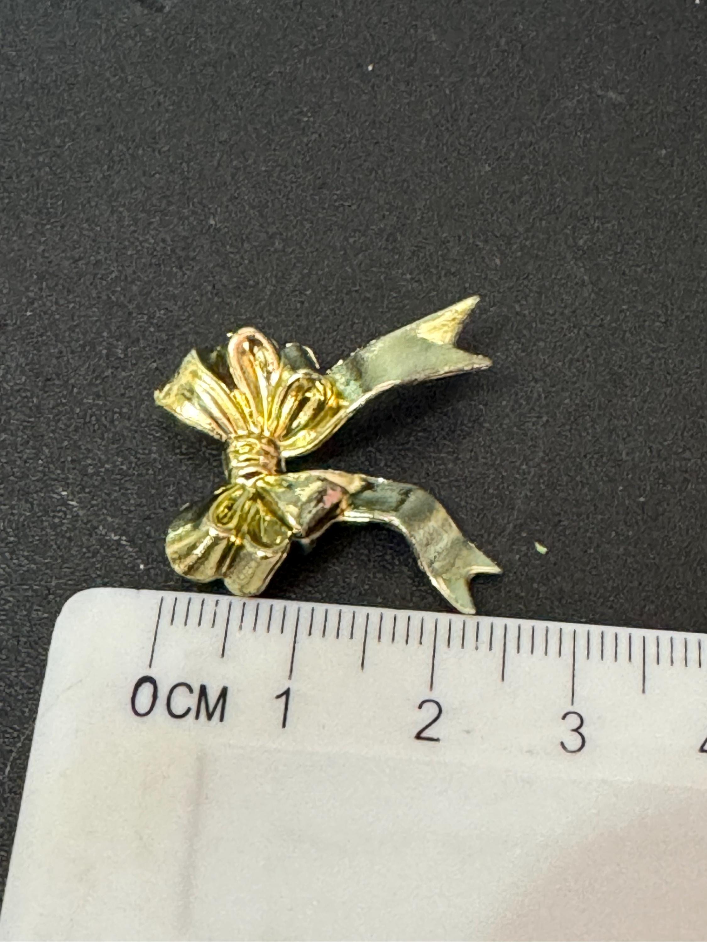 Vintage gold traditional anniversary bow ribbons Cake topper decorations, nostalgic wedding plastic