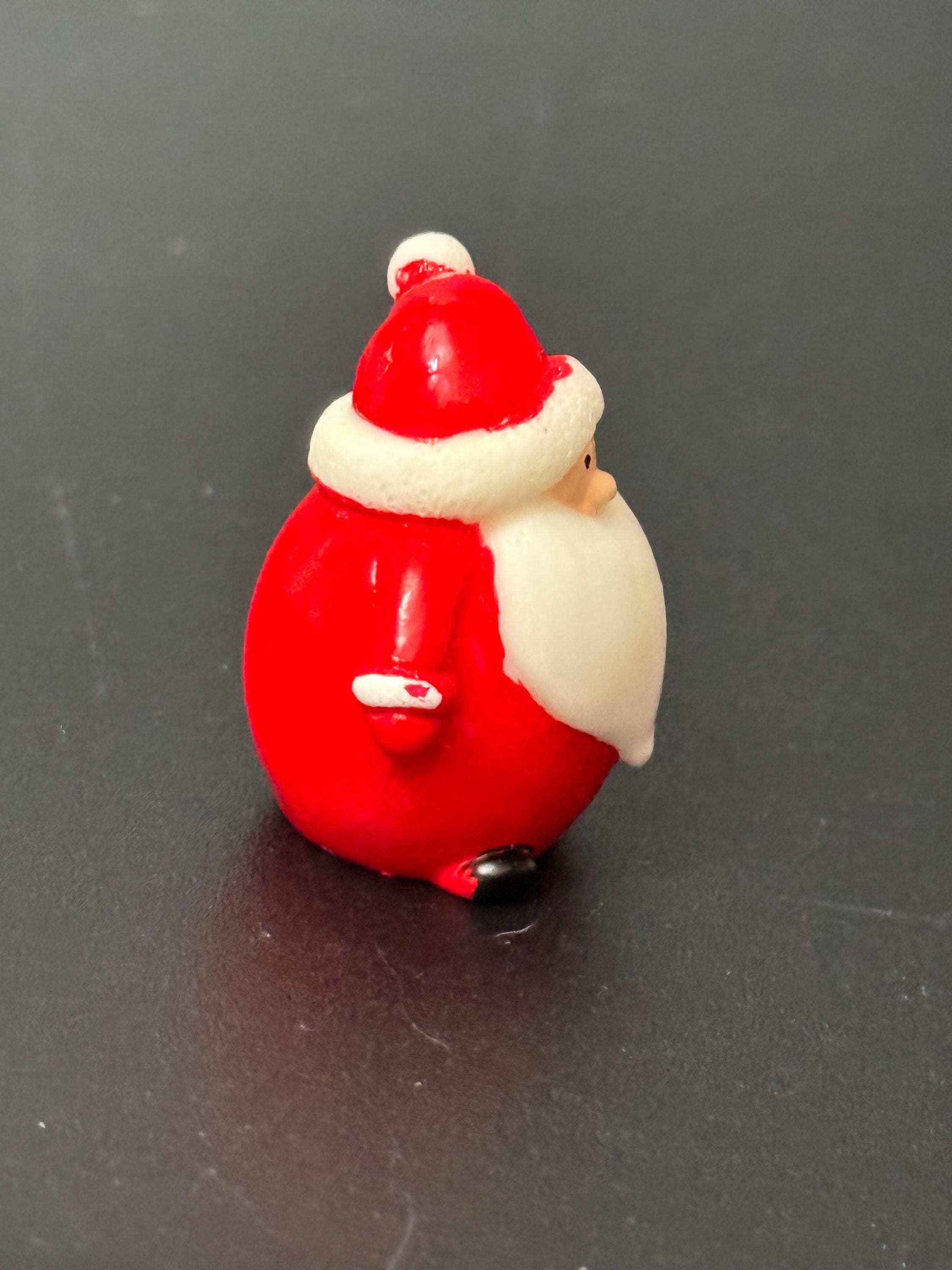 Plump plastic Father Christmas Santa Claus festive Christmas Cake topper decoration