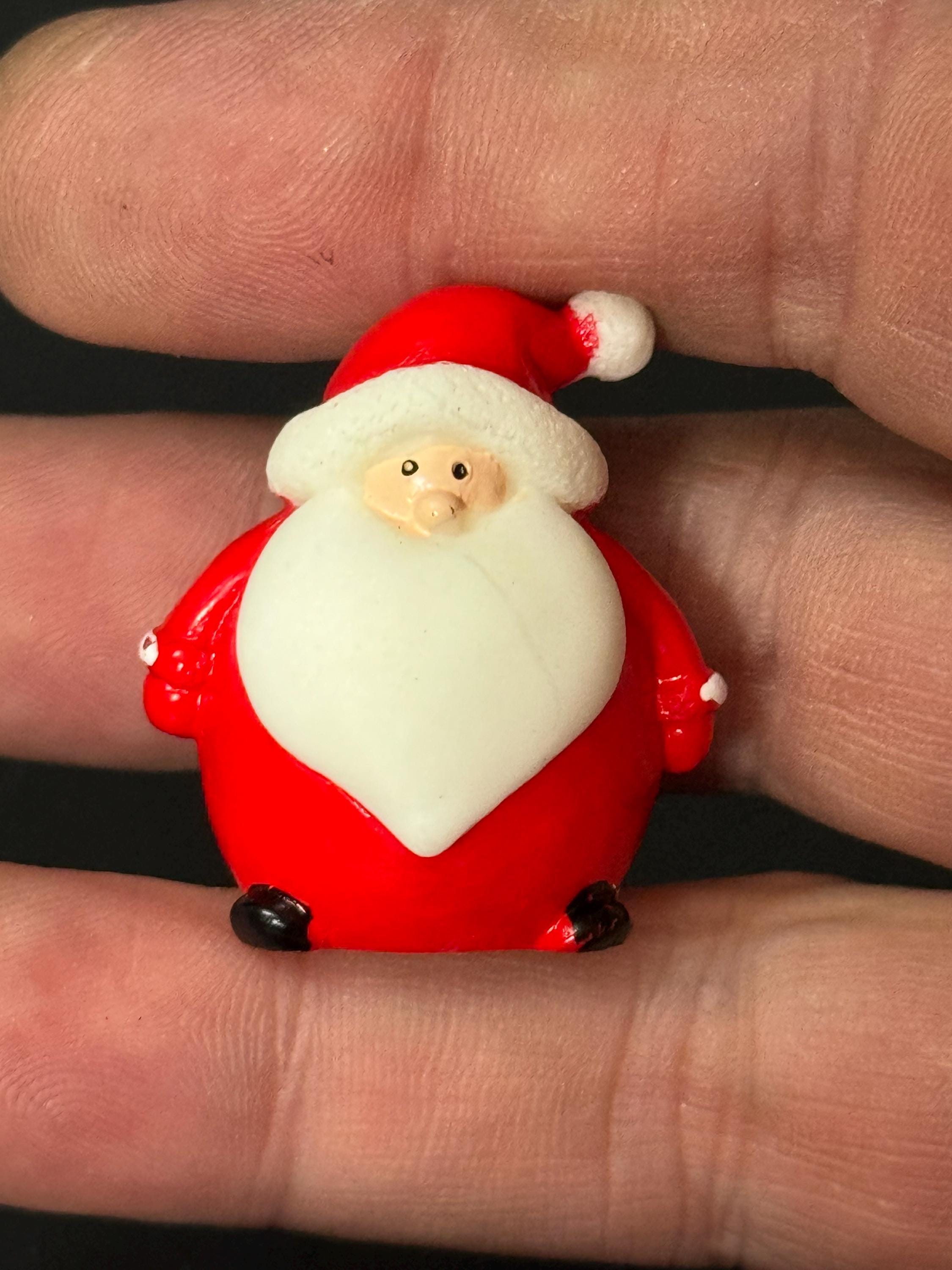 Plump plastic Father Christmas Santa Claus festive Christmas Cake topper decoration
