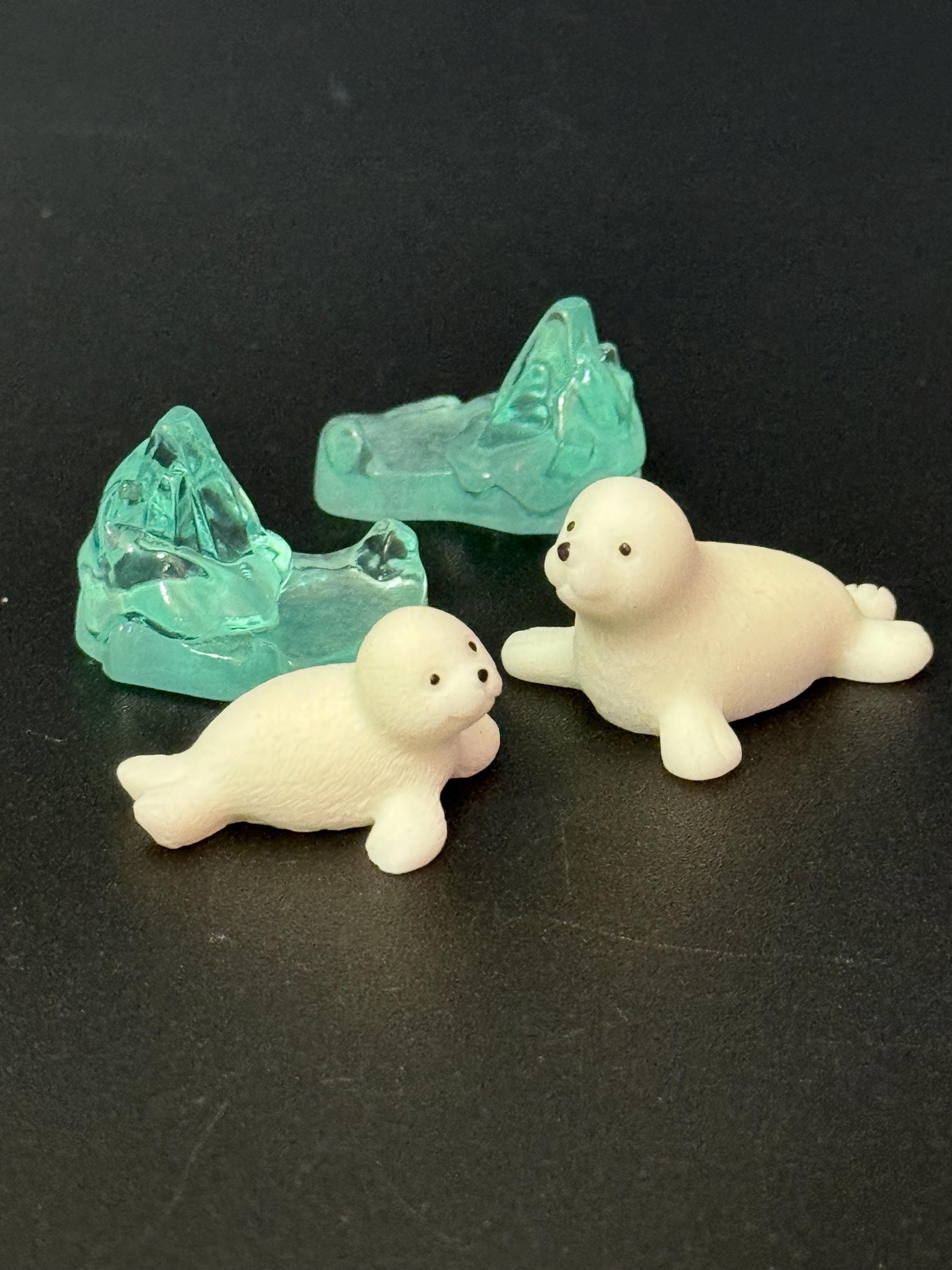 Miniature ice glacier Christmas cake topper, craft decorations