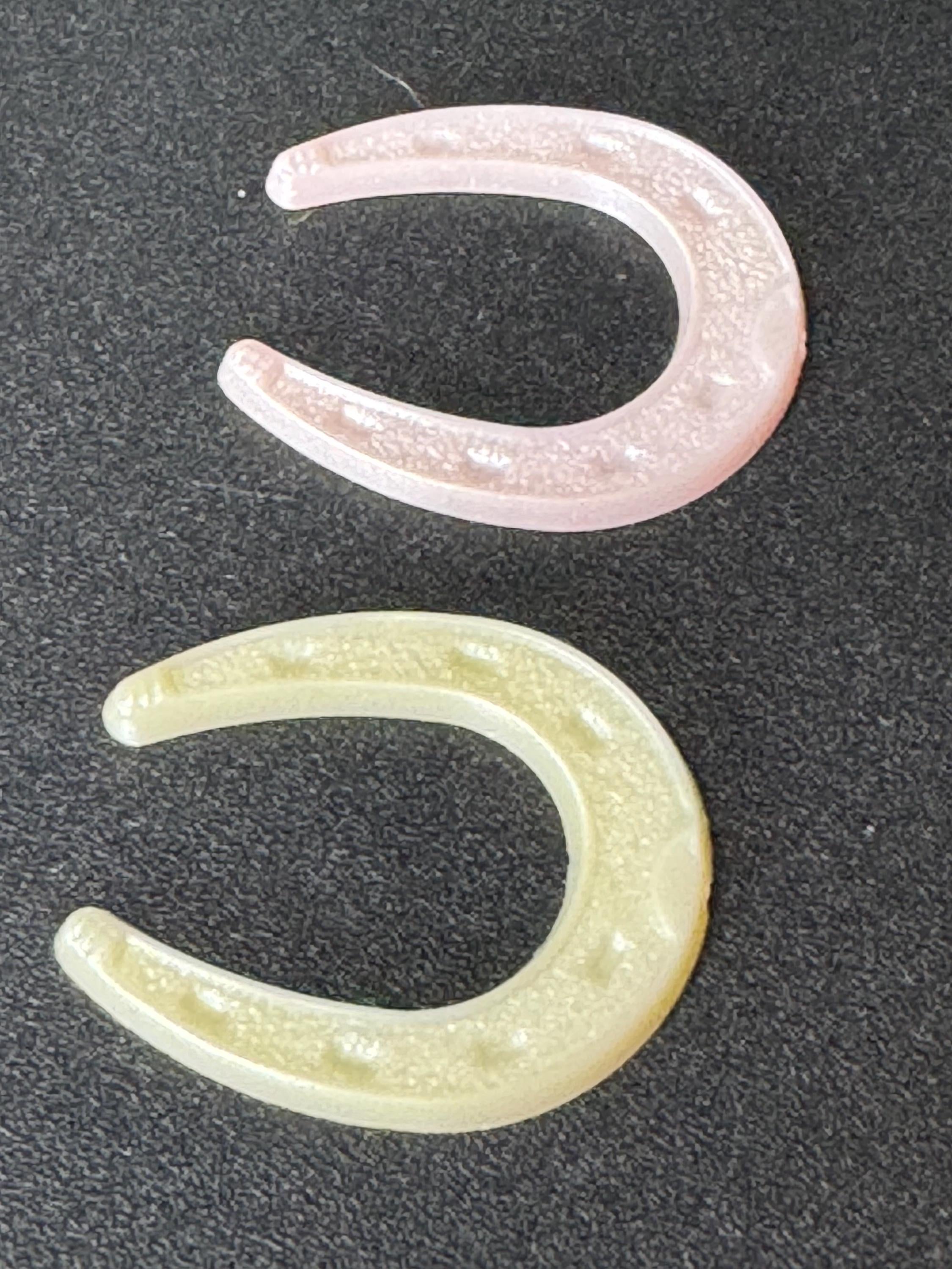 horse shoe Wedding Cake topper decoration Vintage baby warm cream plastic