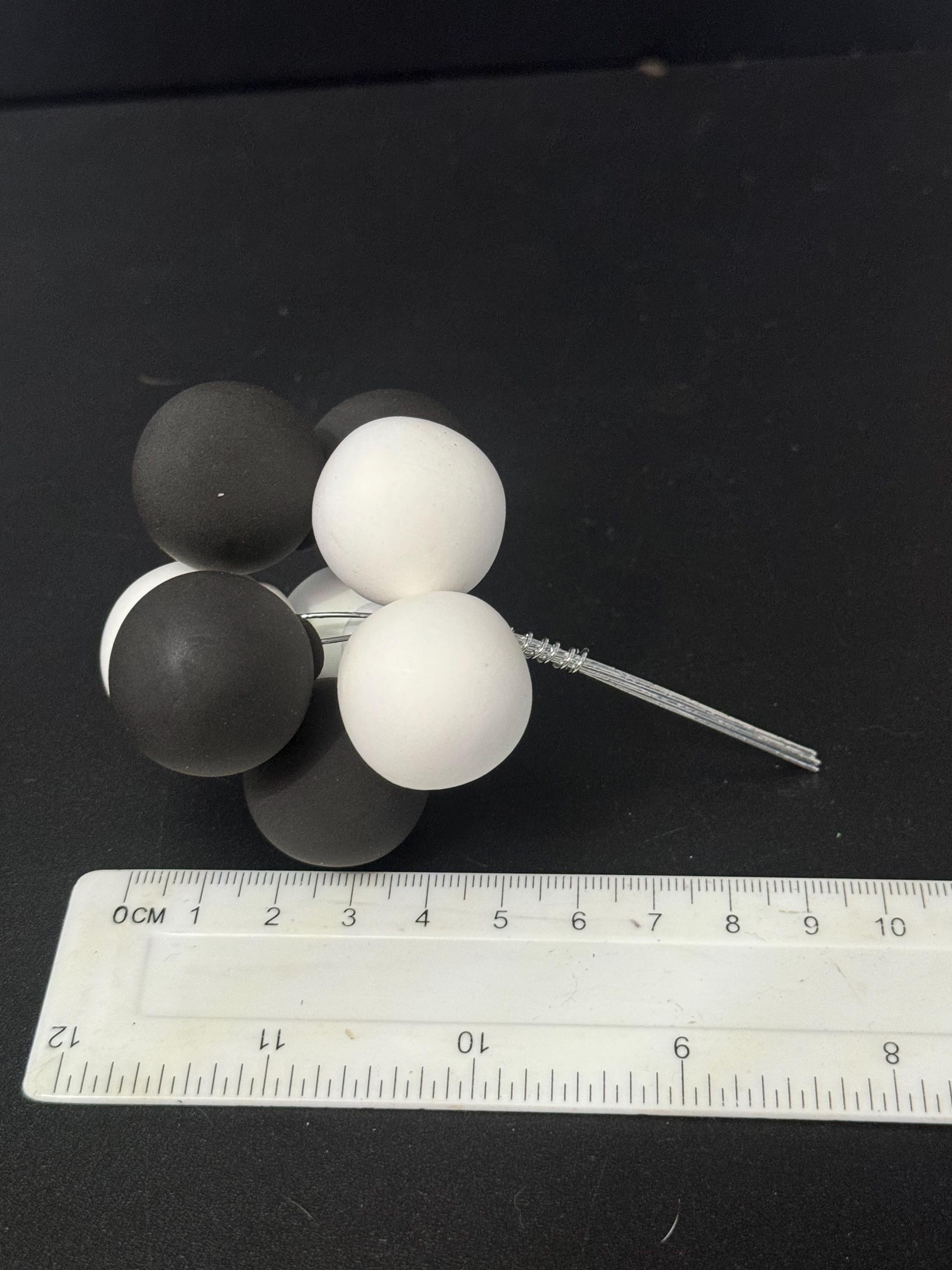 Black & white balloon cake topper birthday decoration bunch of balloons