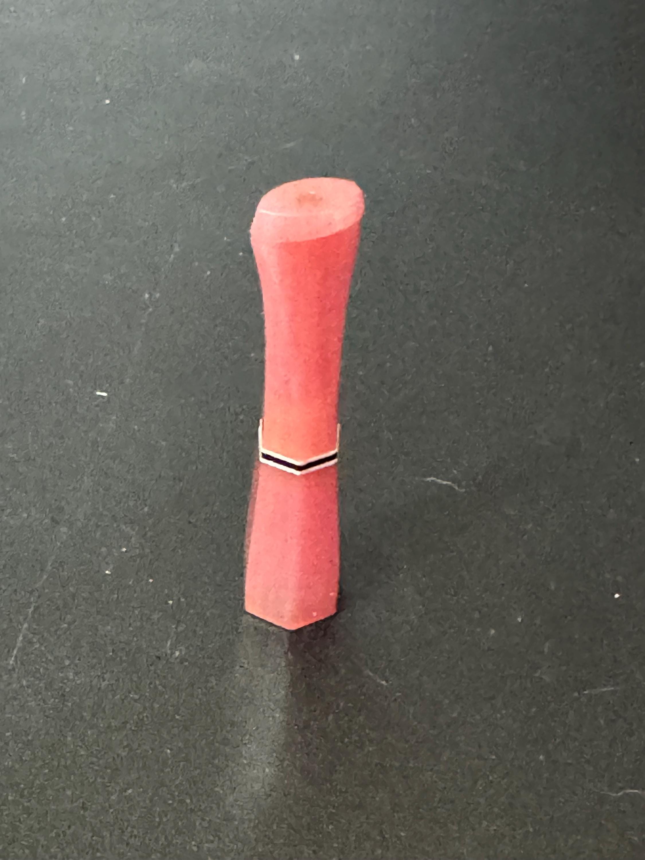 2.5” opaque pink red banded Vintage 1920s Bakelite early plastic Cocktail Party Cigarette Holder