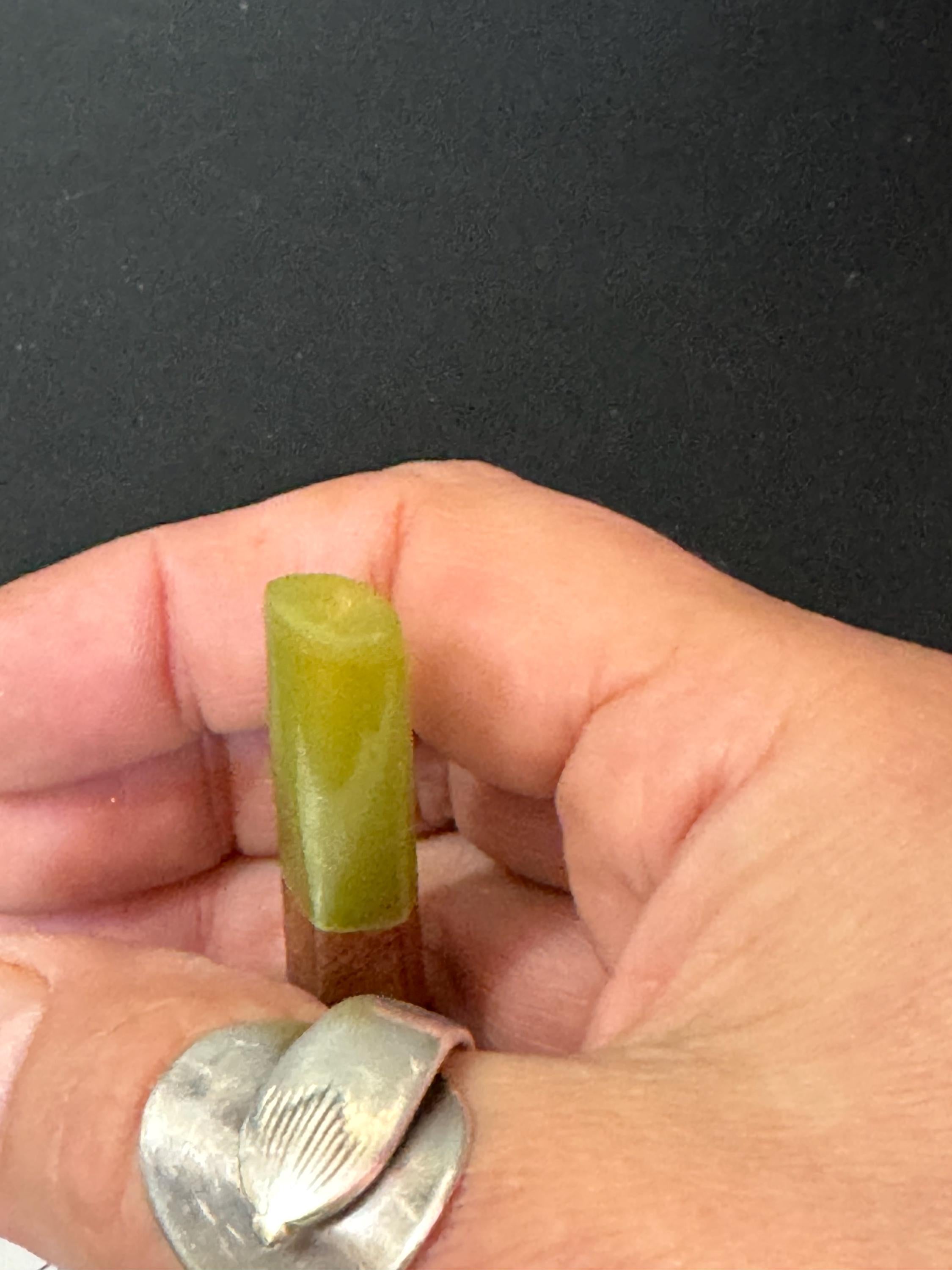 Mid length Brown and olive green Vintage 1920s Bakelite early plastic Cocktail Cigarette Holder 3”