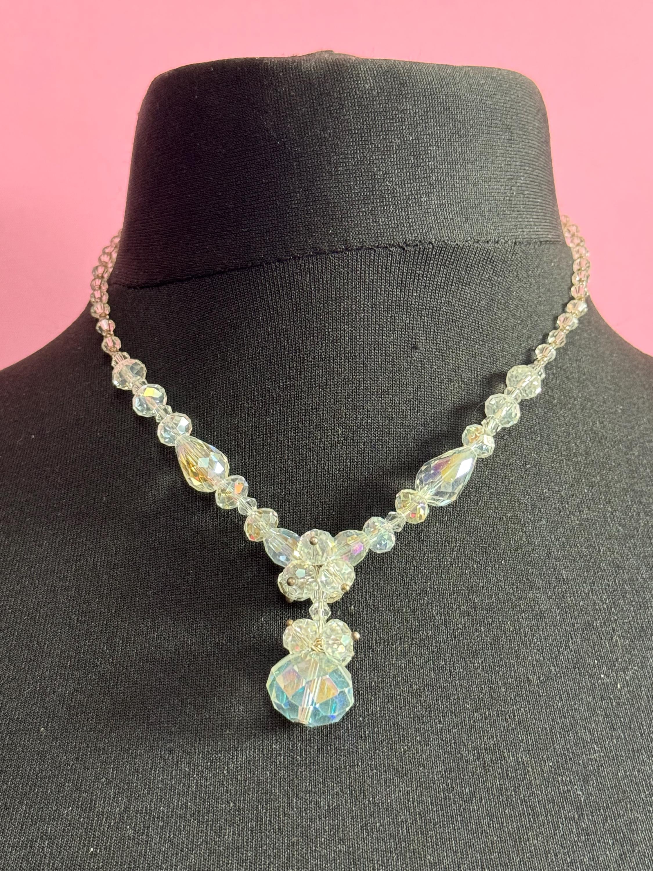 Crystal drop necklace