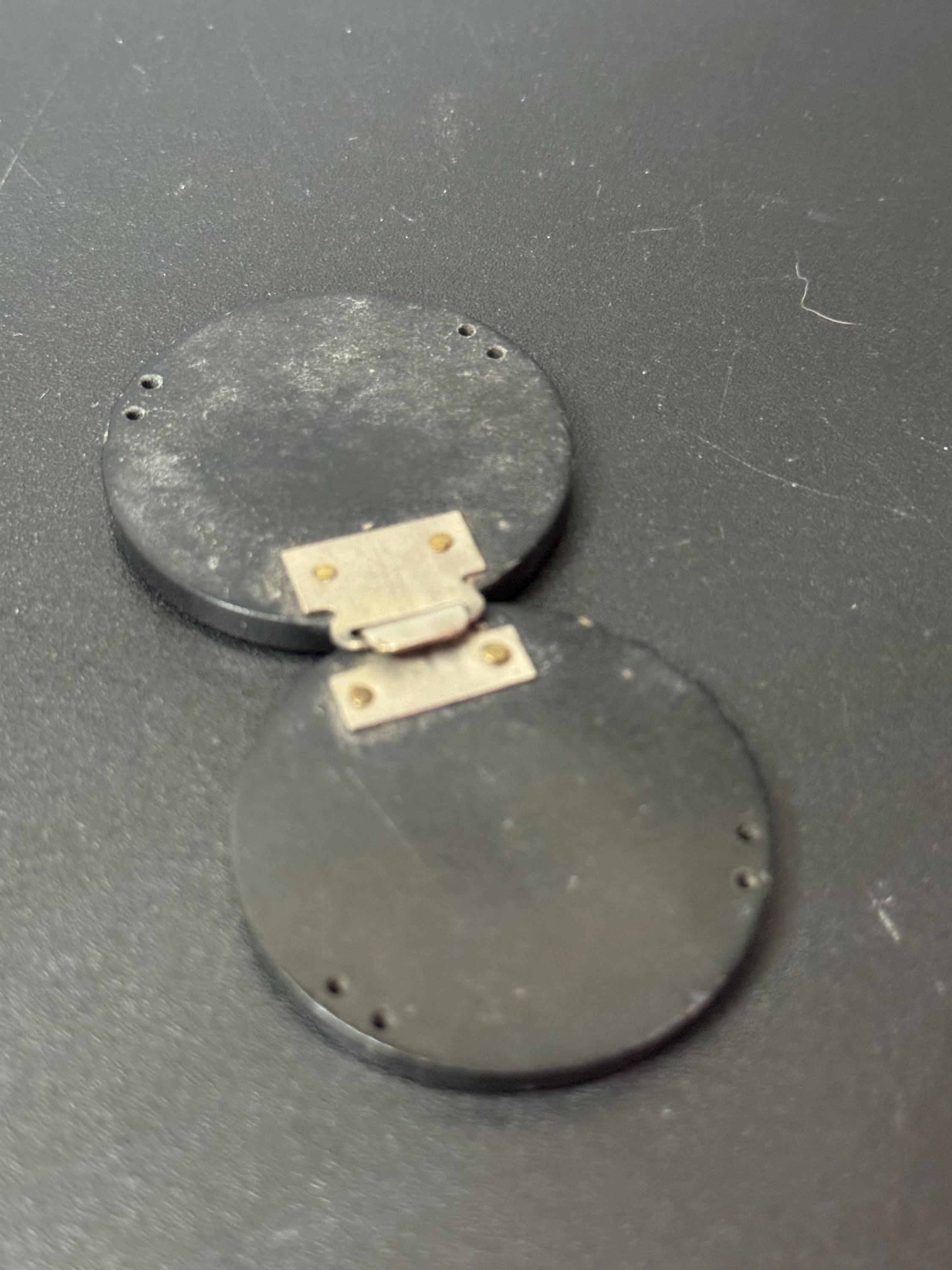 Antique Art Deco Bakelite Belt Buckle: Tortoiseshell green Brown MOP