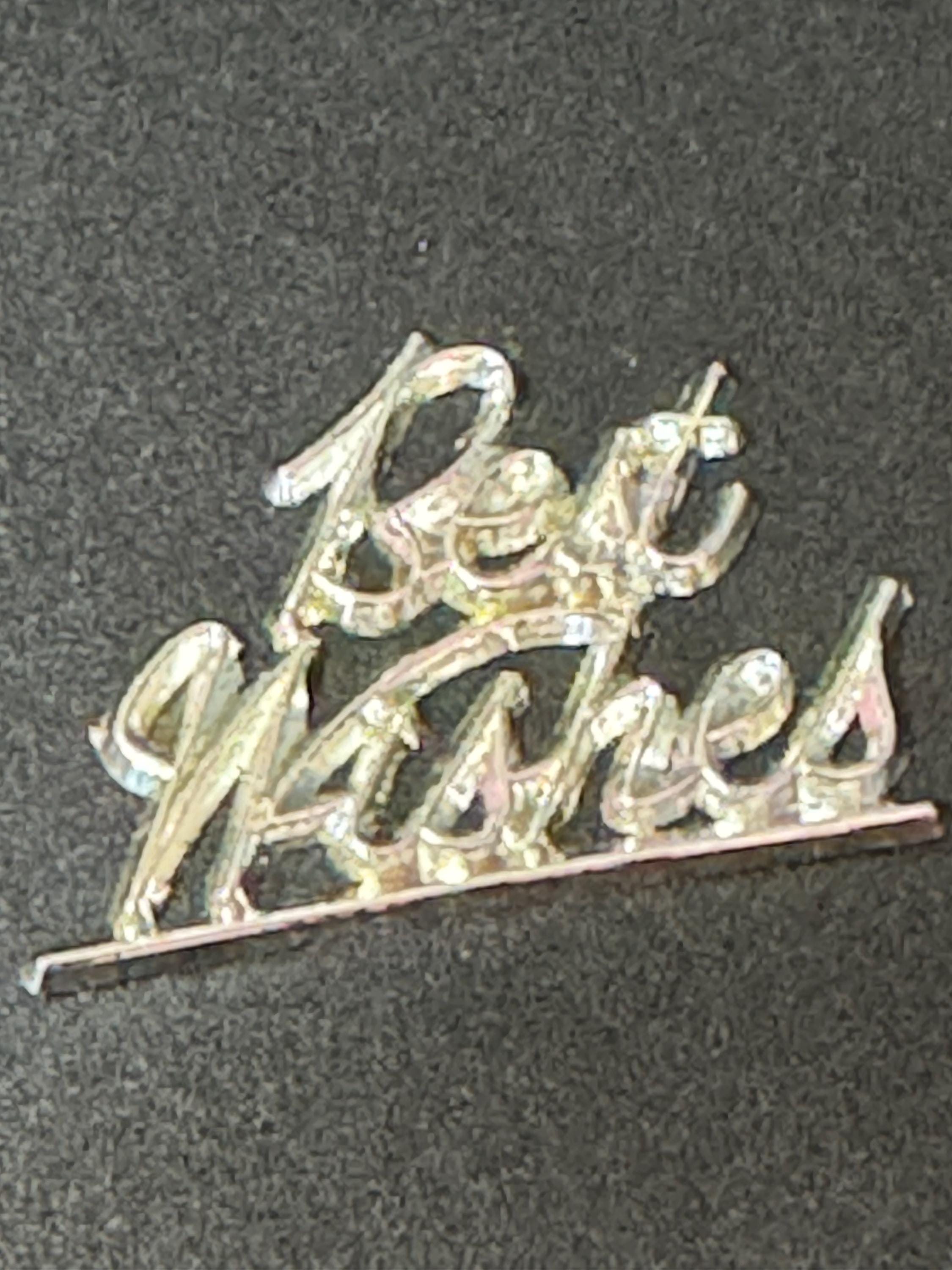 Silver Vintage best wishes birthday cake Decoration Topper reusable