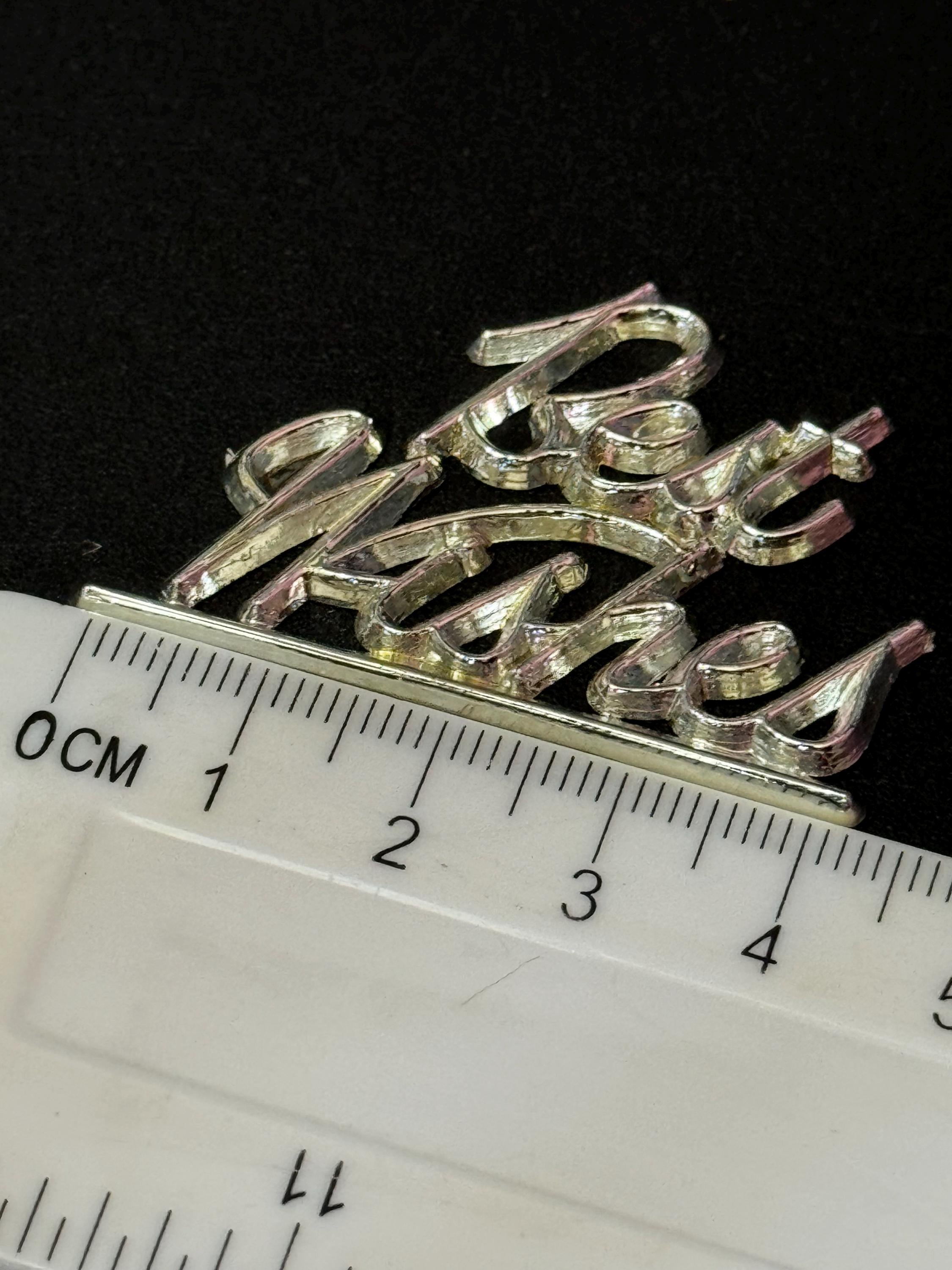 Silver Vintage best wishes birthday cake Decoration Topper reusable