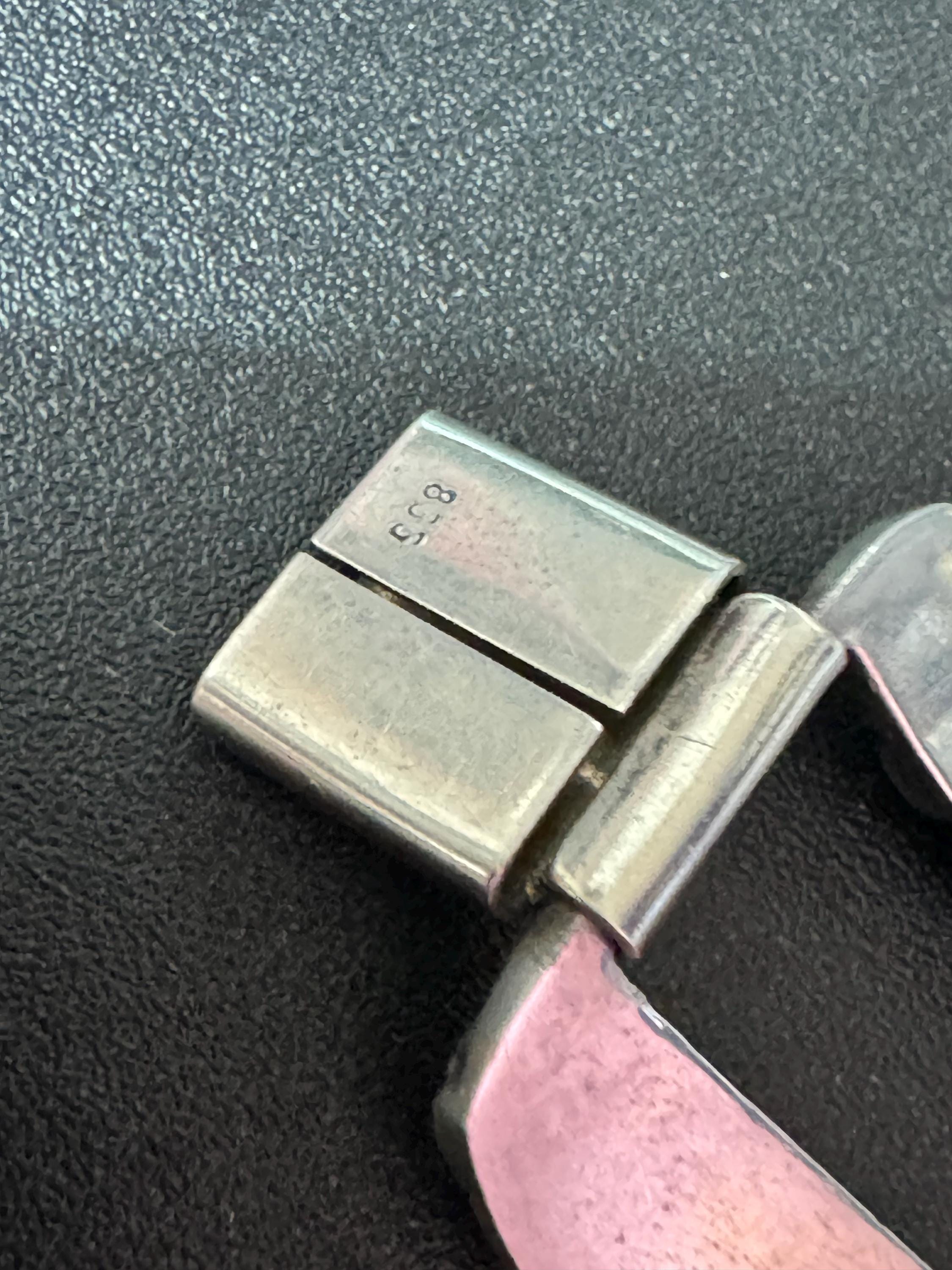 Modernist brutalist 835 continental silver panel link bracelet 33.4grams 17.5cm x 2.5cm