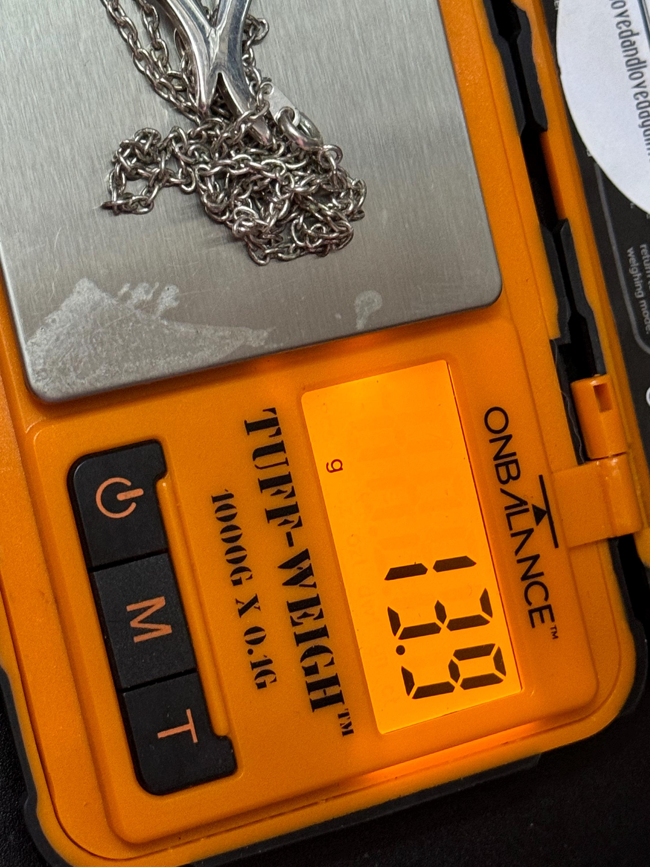 Abstract modernist pendant by Newbridge silverware on a 69cm 925 sterling silver chain