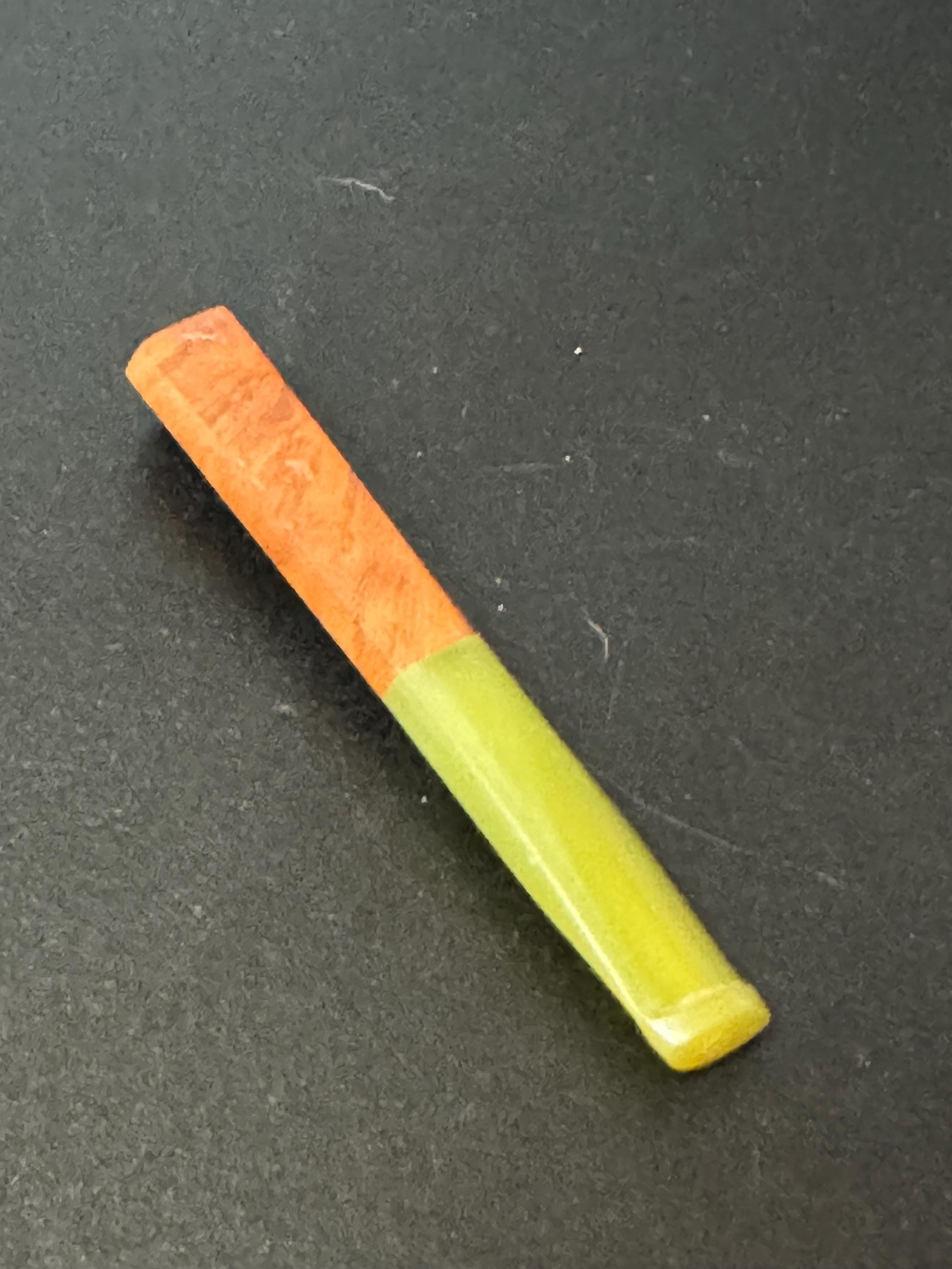 Mid length Brown and olive green Vintage 1920s Bakelite early plastic Cocktail Cigarette Holder 3”