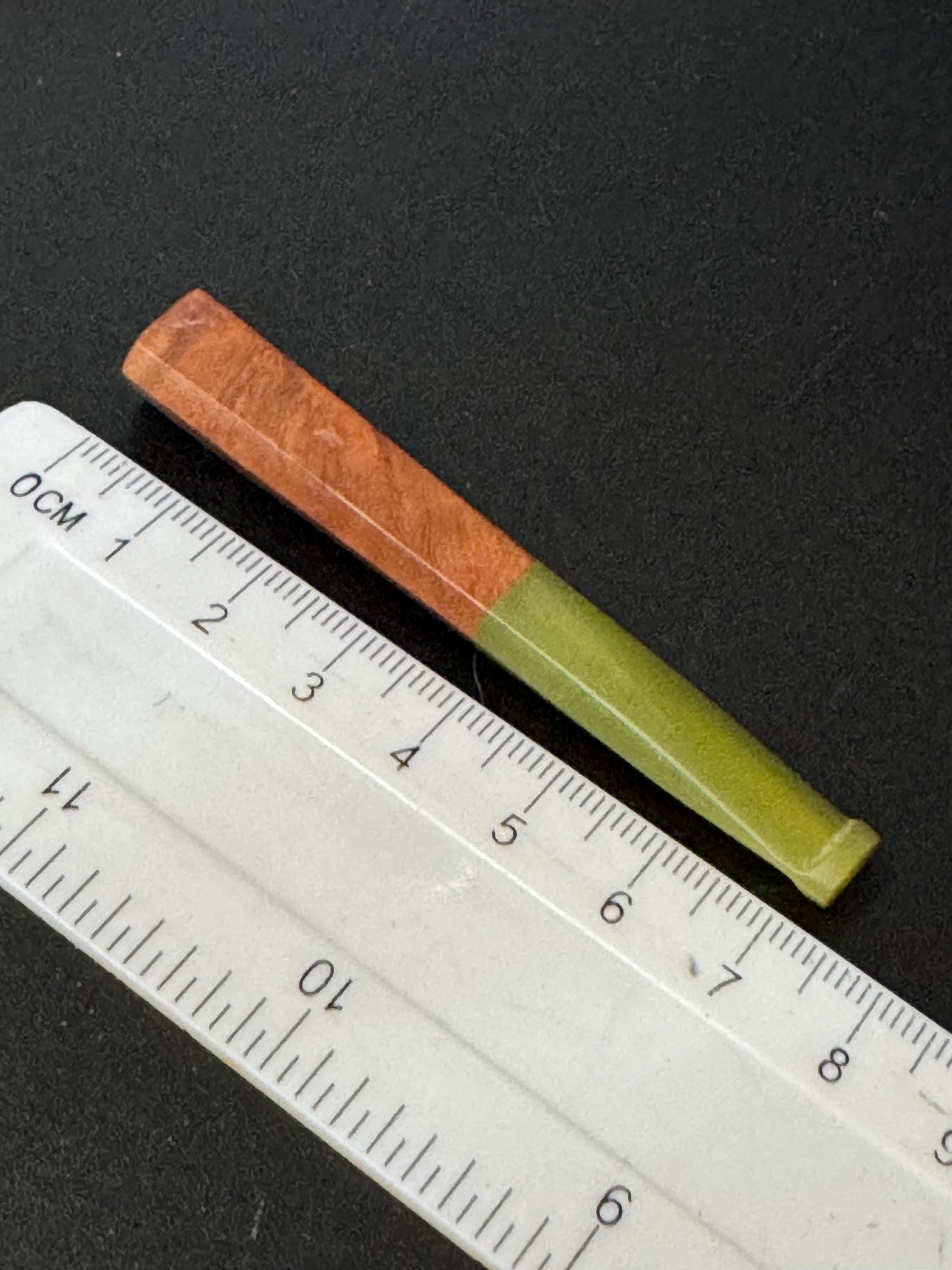 Mid length Brown and olive green Vintage 1920s Bakelite early plastic Cocktail Cigarette Holder 3”