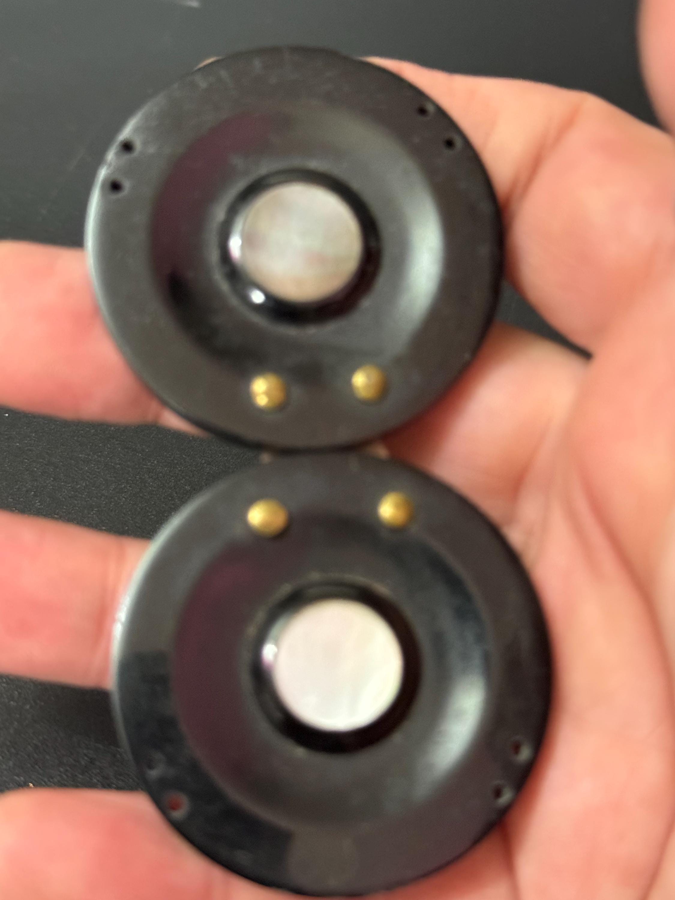 Antique Art Deco Bakelite Belt Buckle: Tortoiseshell green Brown MOP