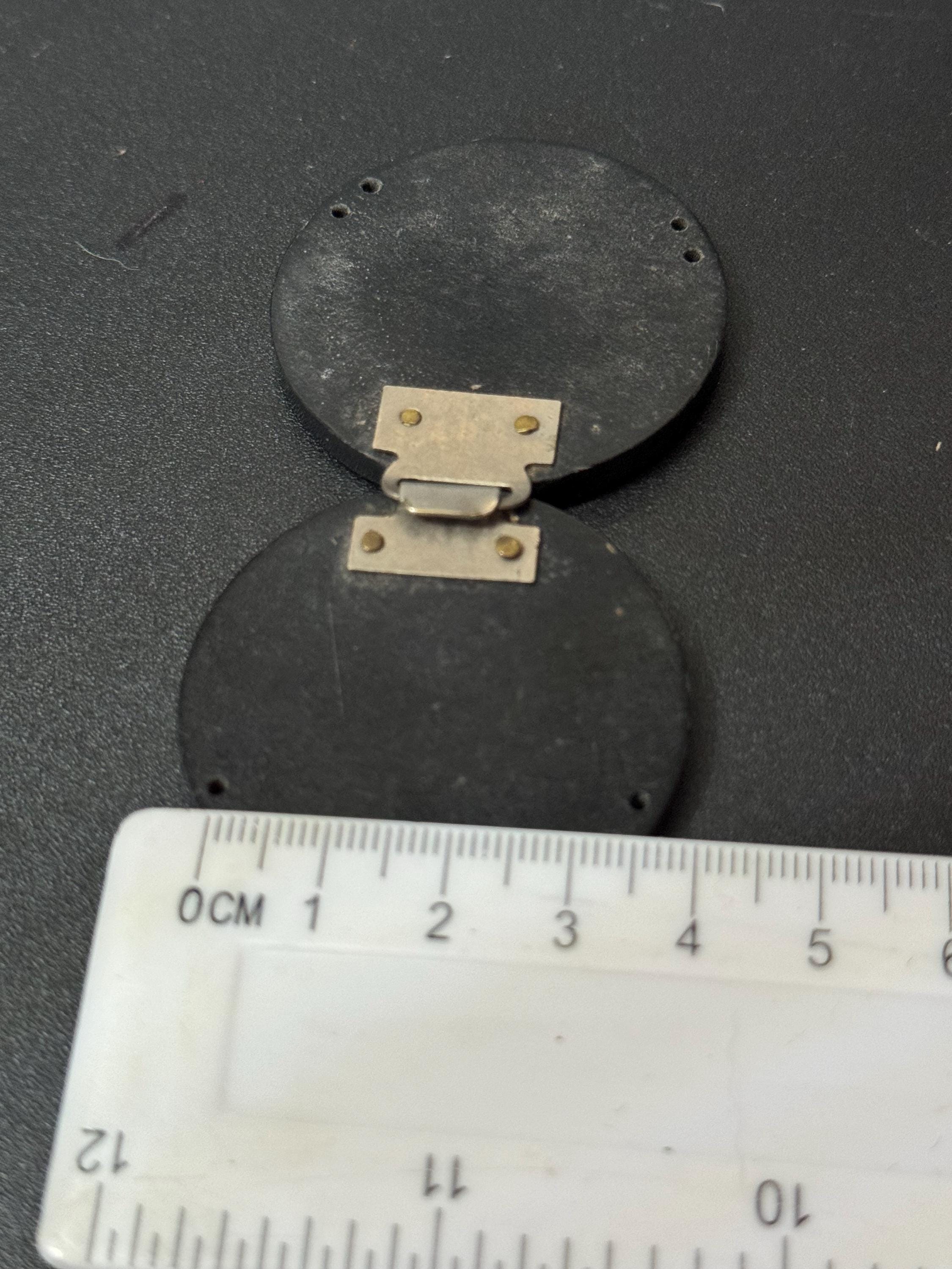 Antique Art Deco Bakelite Belt Buckle: Tortoiseshell green Brown MOP