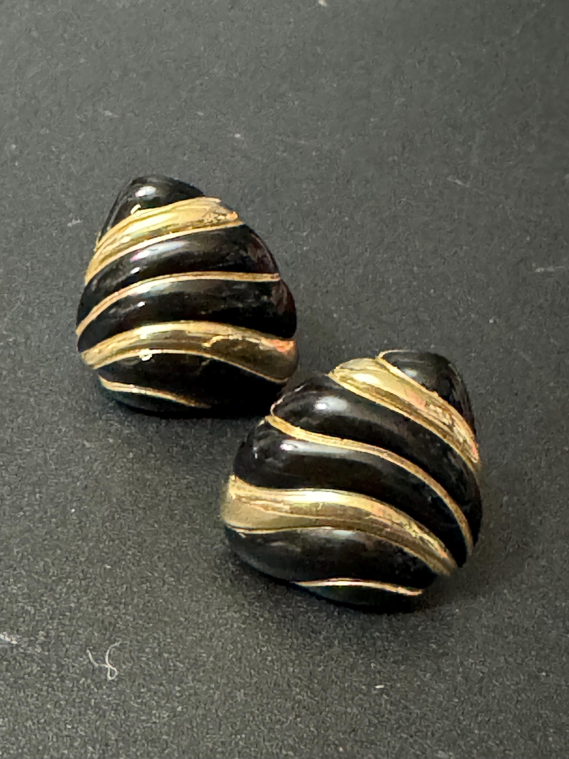 Soliel earrings black and gold