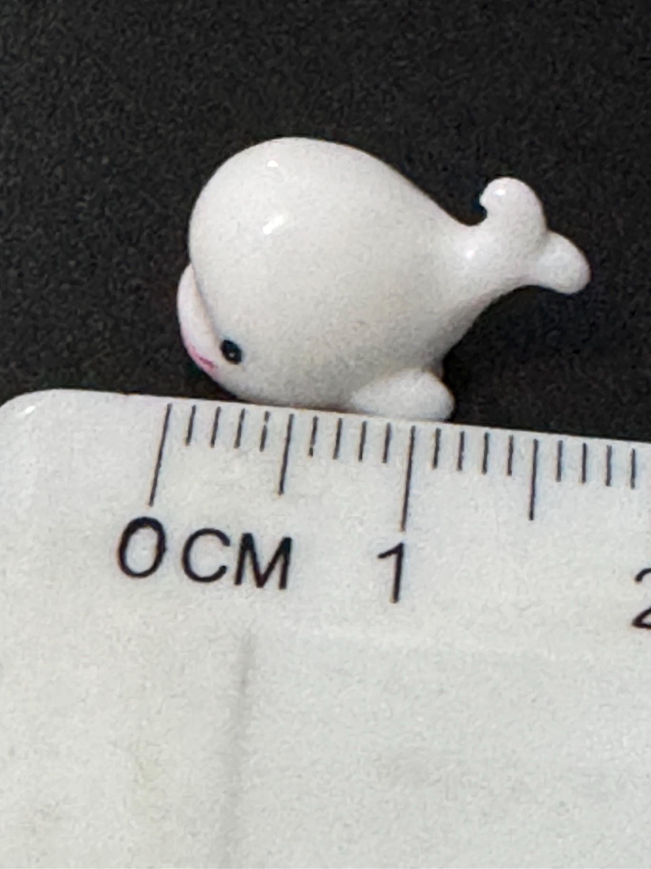 3 x miniature whale figures seaside cake topper decorations