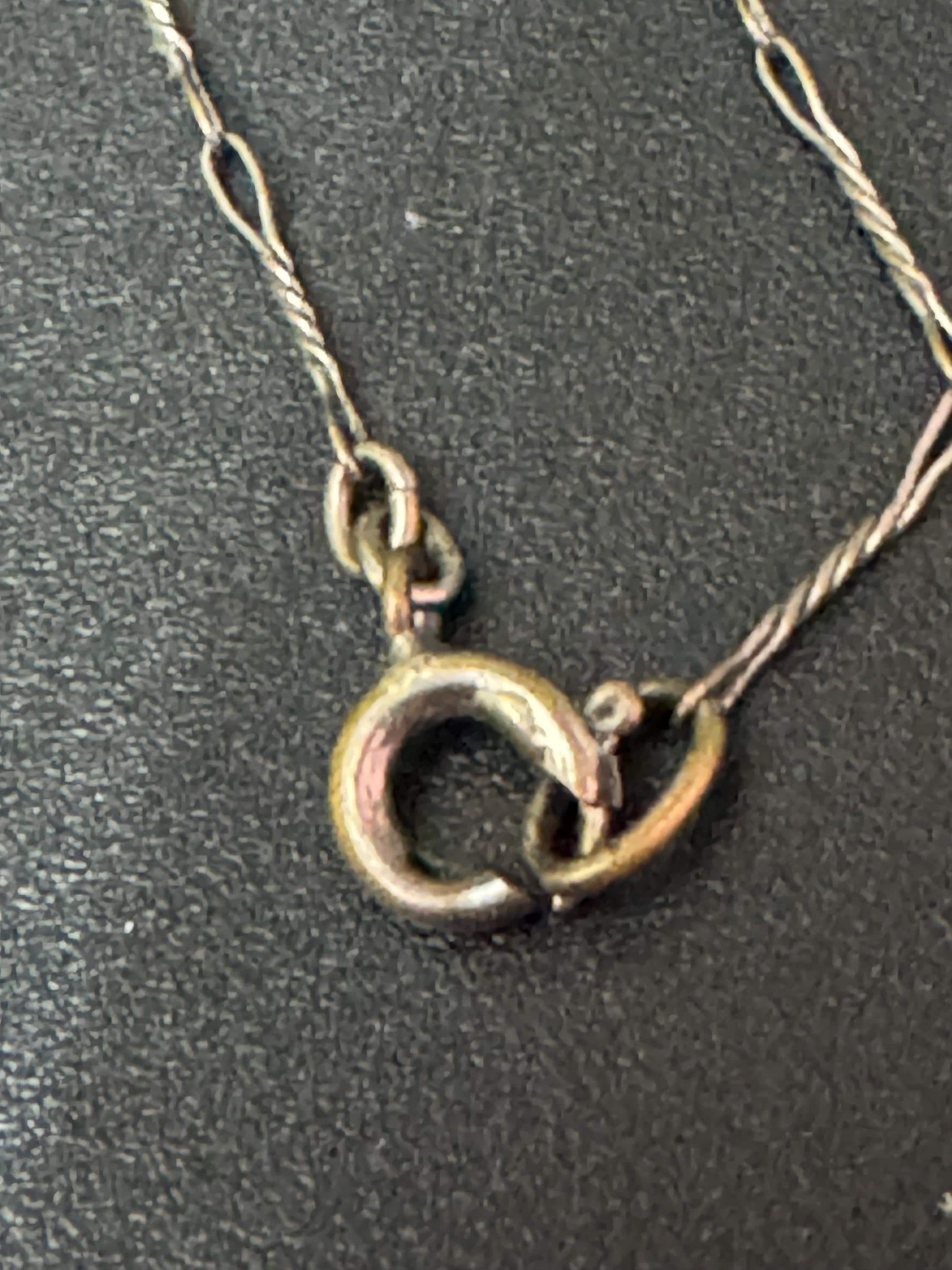 Art Deco Lime Green Galalith Rose Pendant Necklace (45cm)