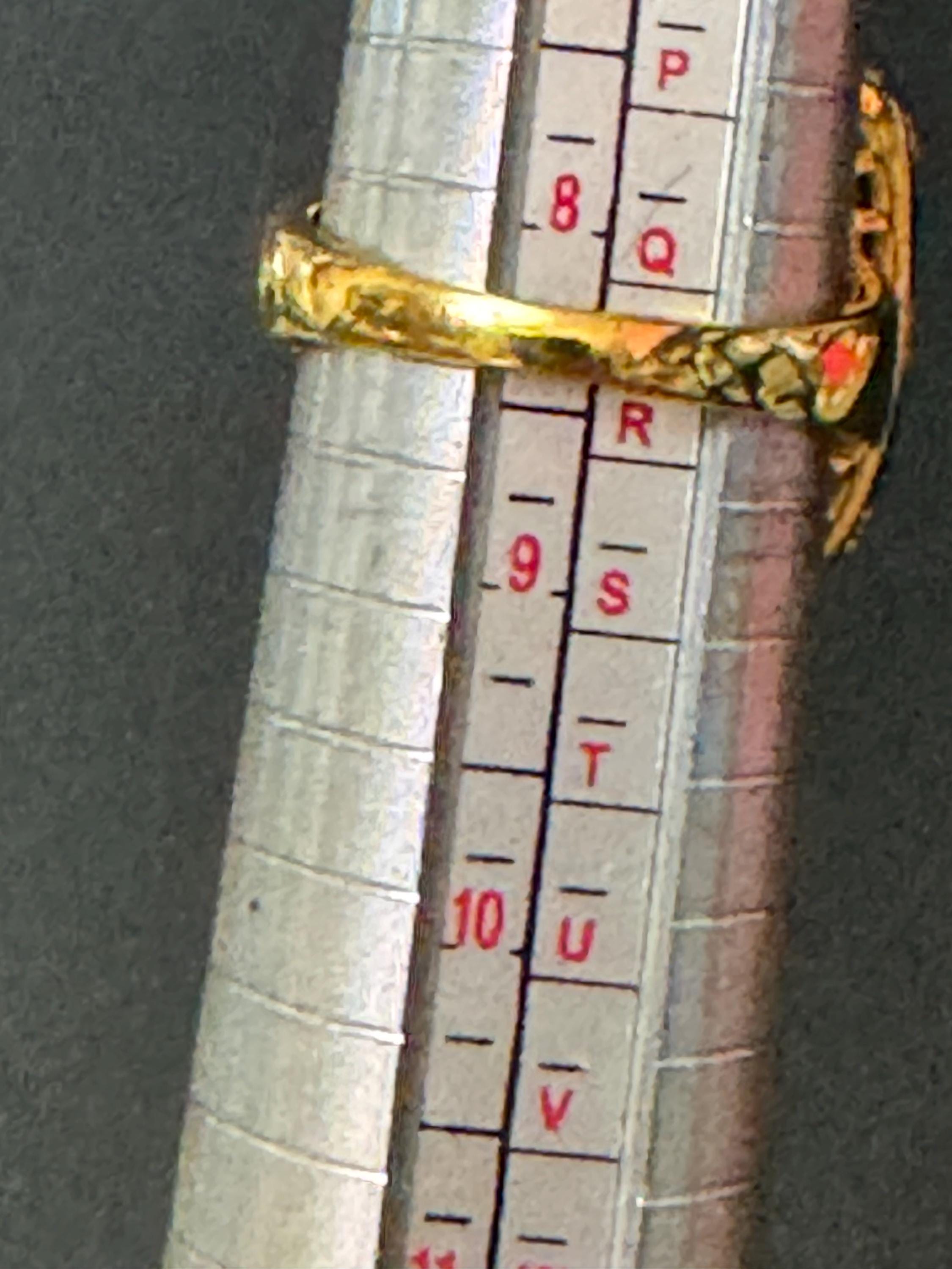 Signed Karis retro gold plated black chequerboard oversized square cocktail ring size Q.5