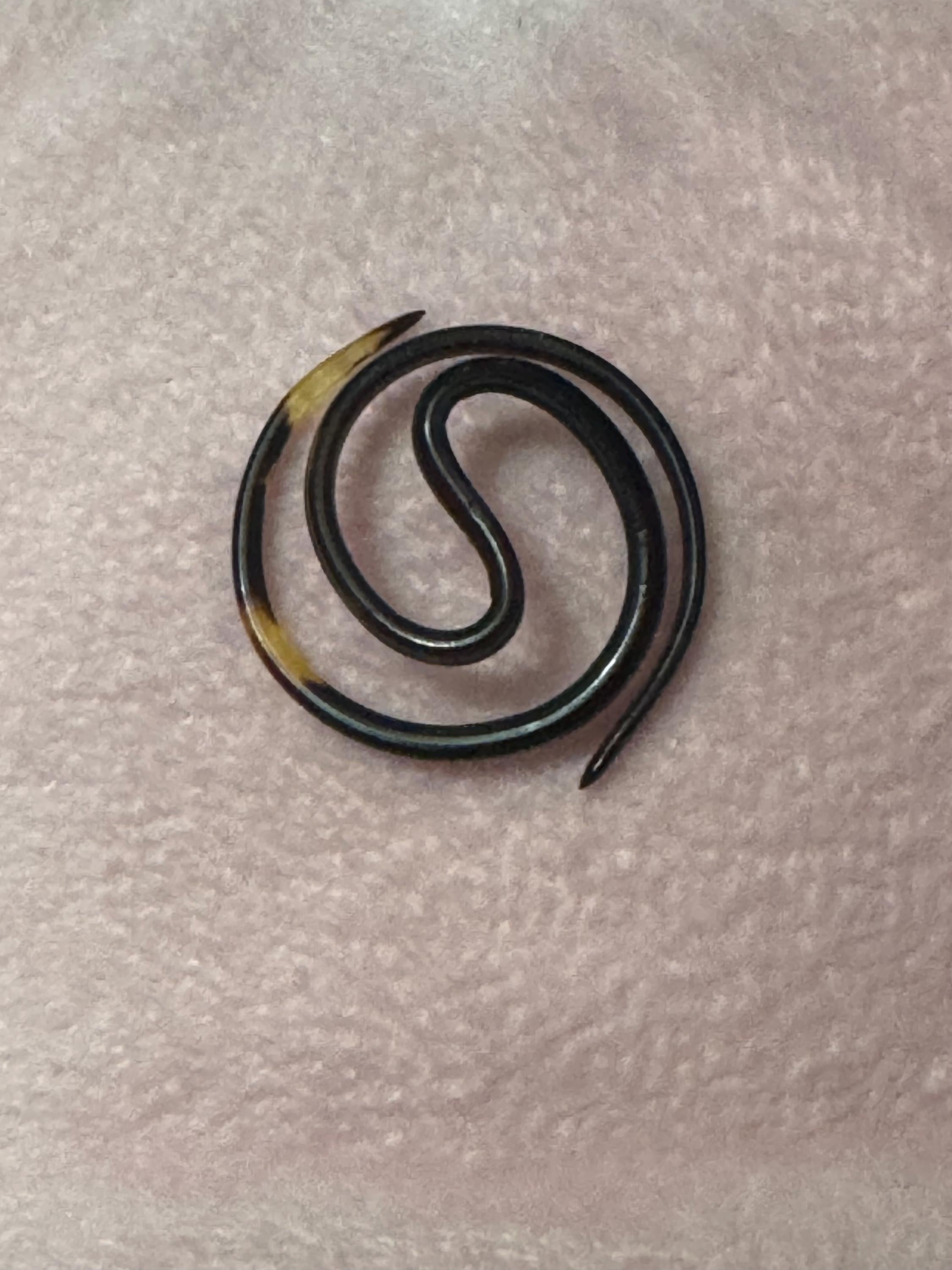 Antique 2.5cm hair screws Faux Tortoiseshell French art deco plastic hair twists