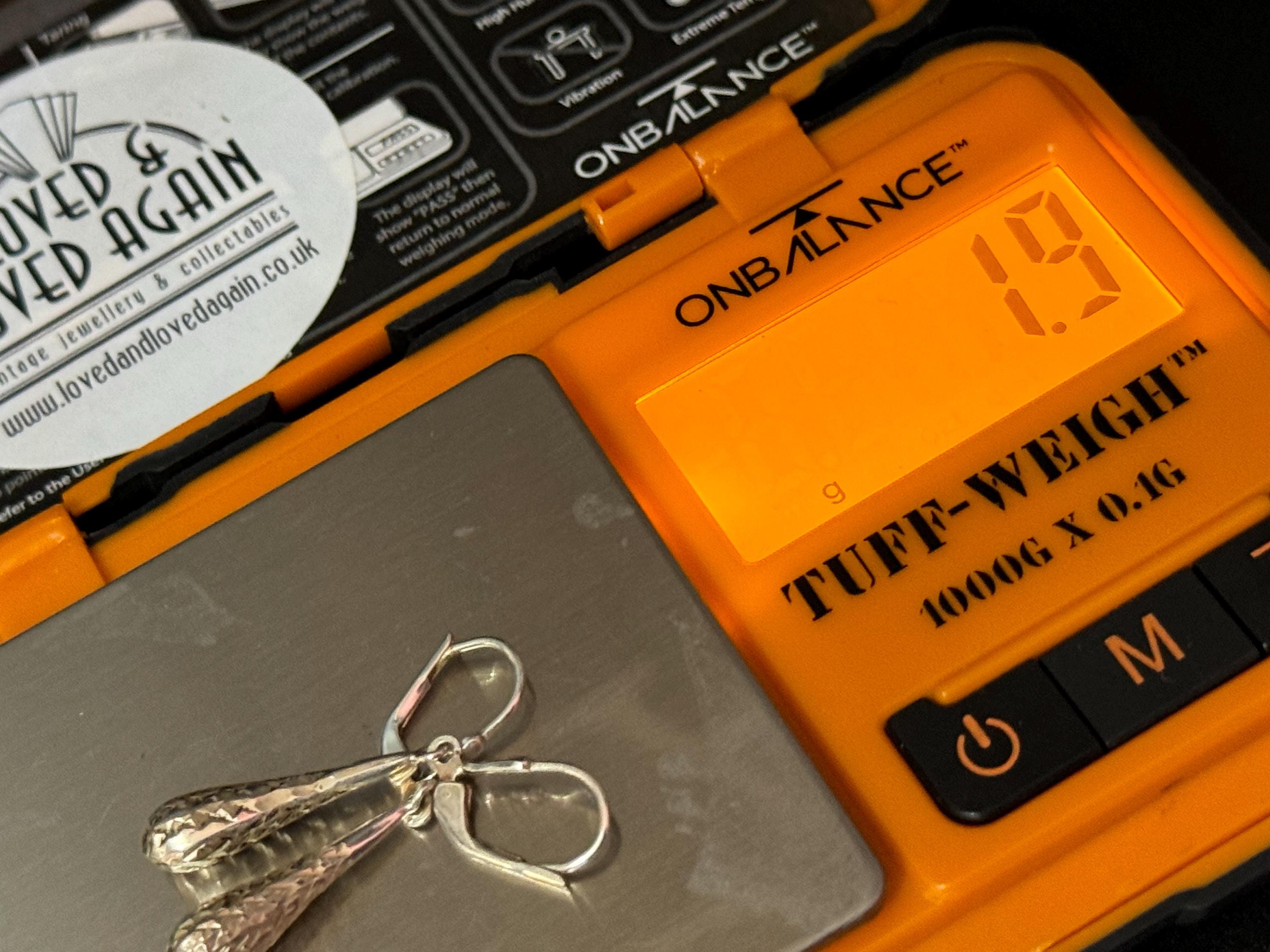 Textured Sterling Silver Teardrop Dangle Earrings