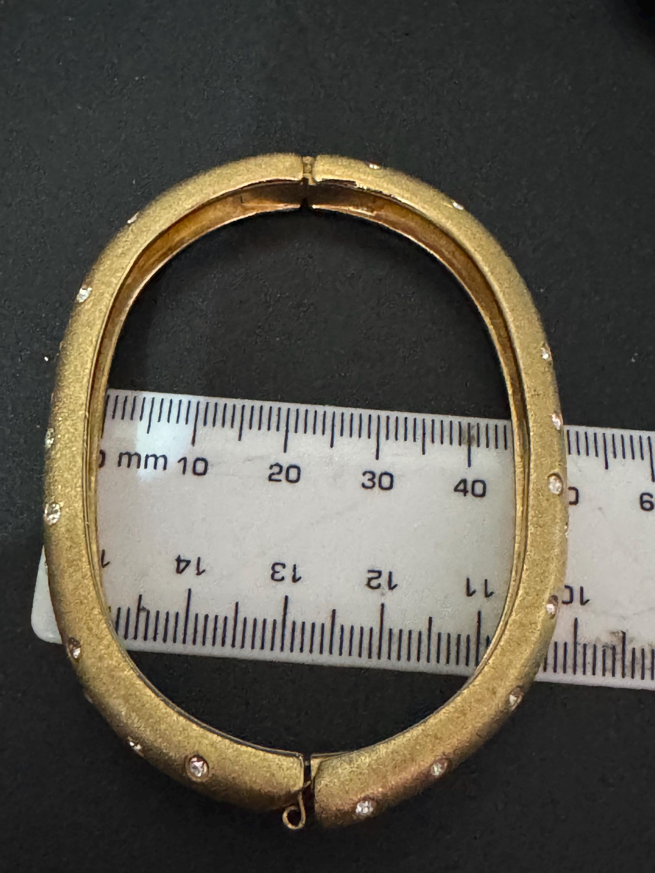 Swarovski Crystal Jewelry Set: Gold Plated Bangle and Clip Earrings, signed