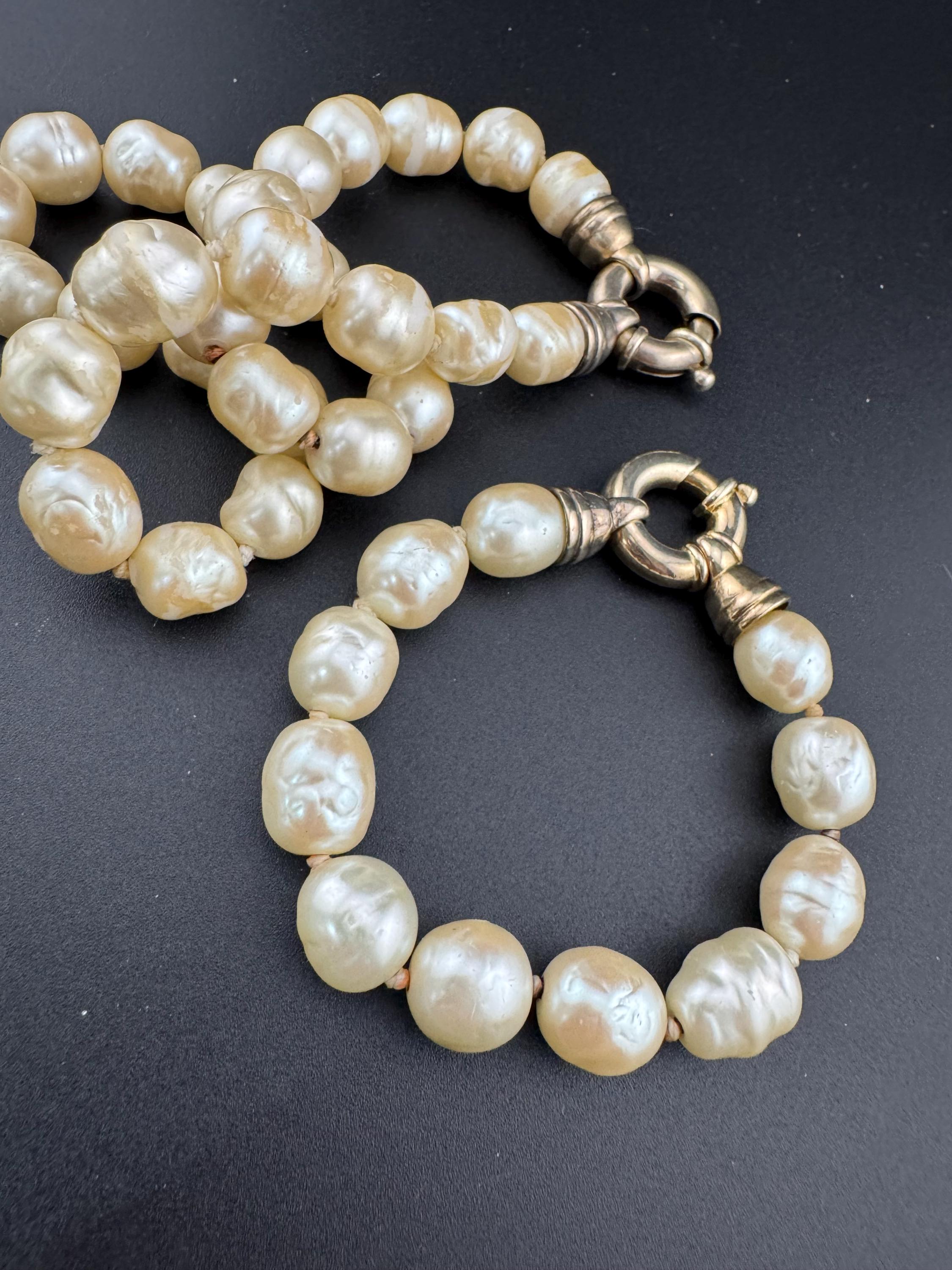 Y2K Faux Pearl Beaded Necklace and Bracelet Set