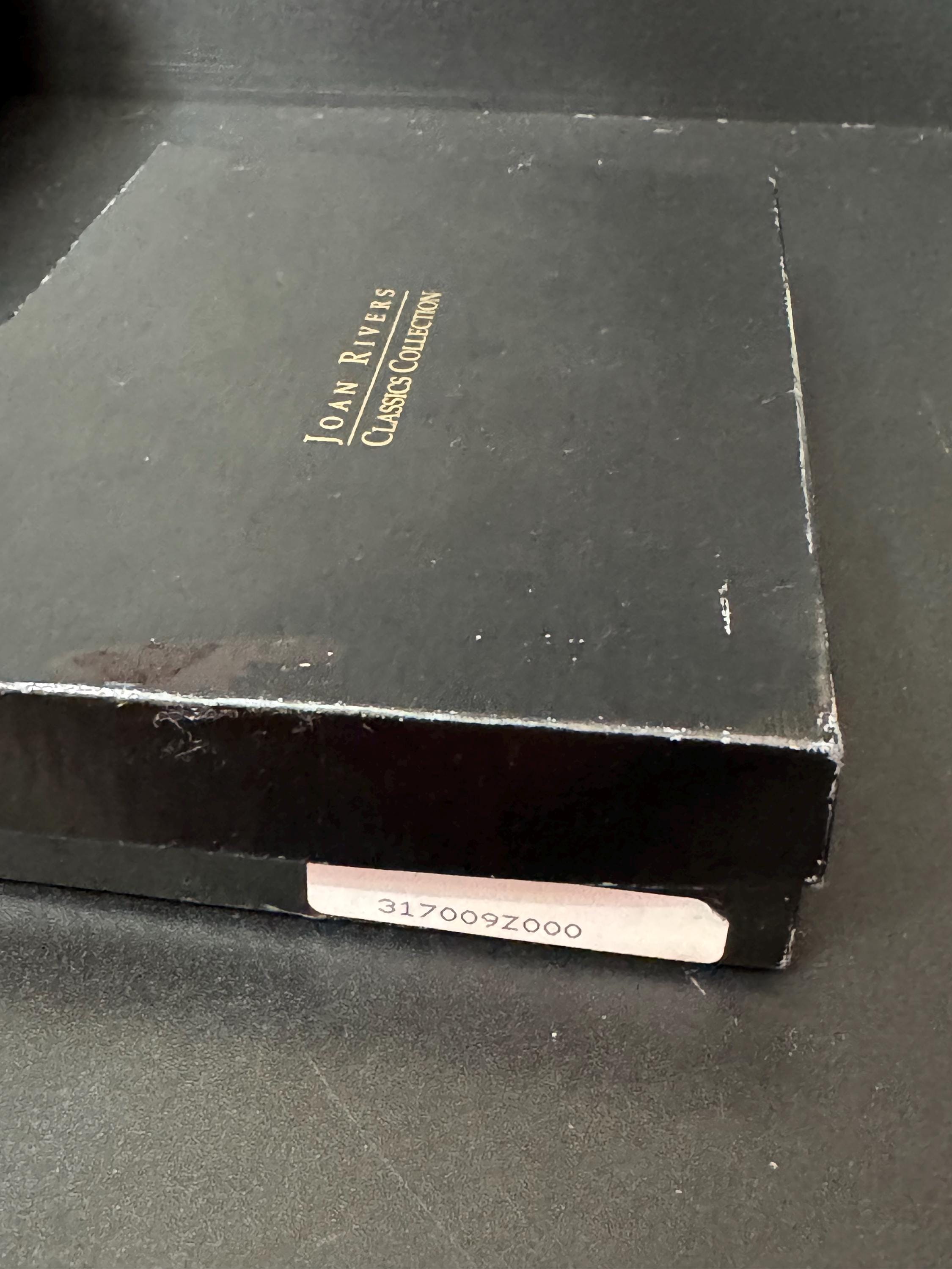 Signed Joan Rivers Gold Tone Stud Earrings with Glass Cabochon Set