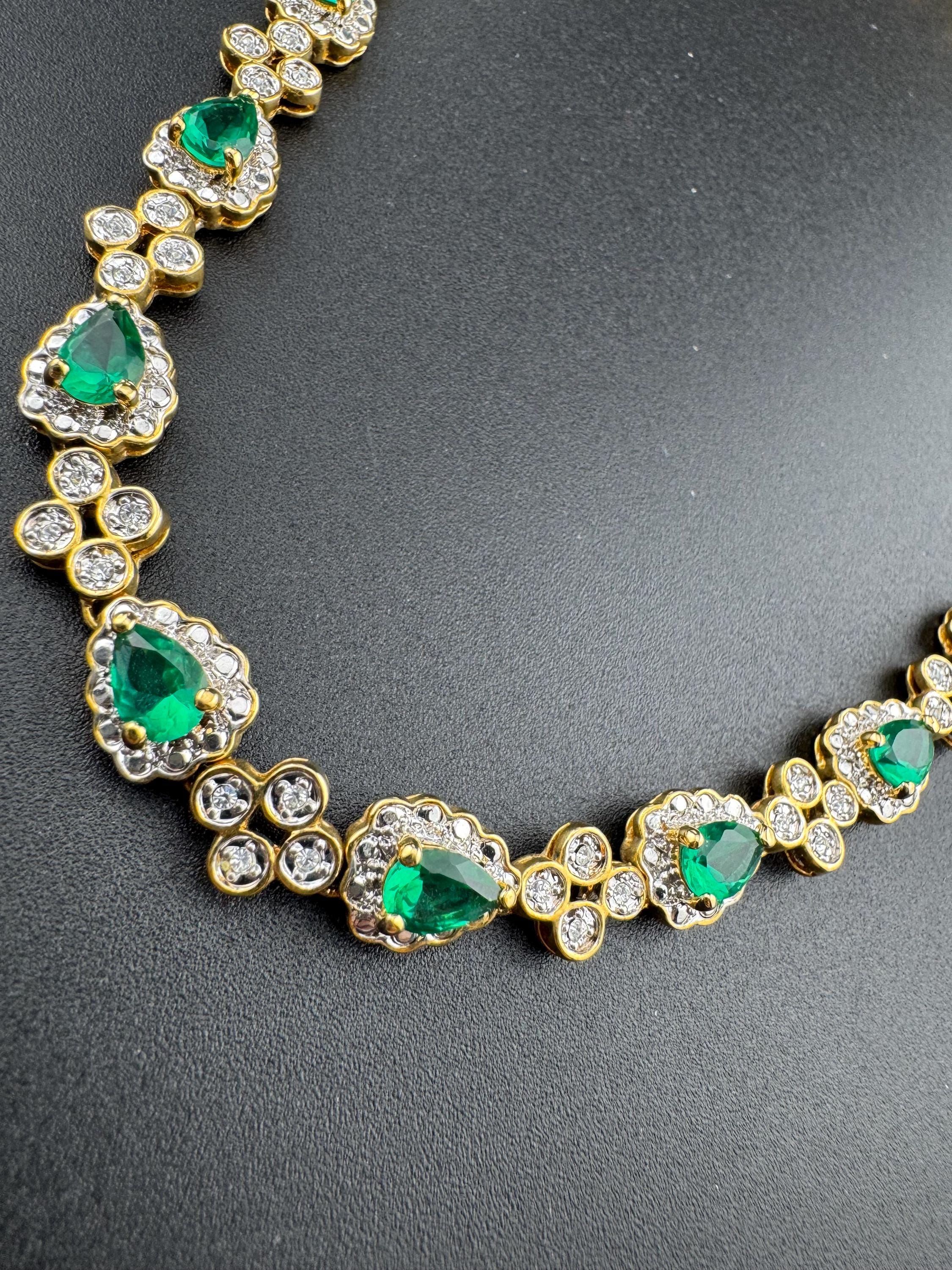 JBK Camrose & Kross Emerald Green Rhinestone Necklace