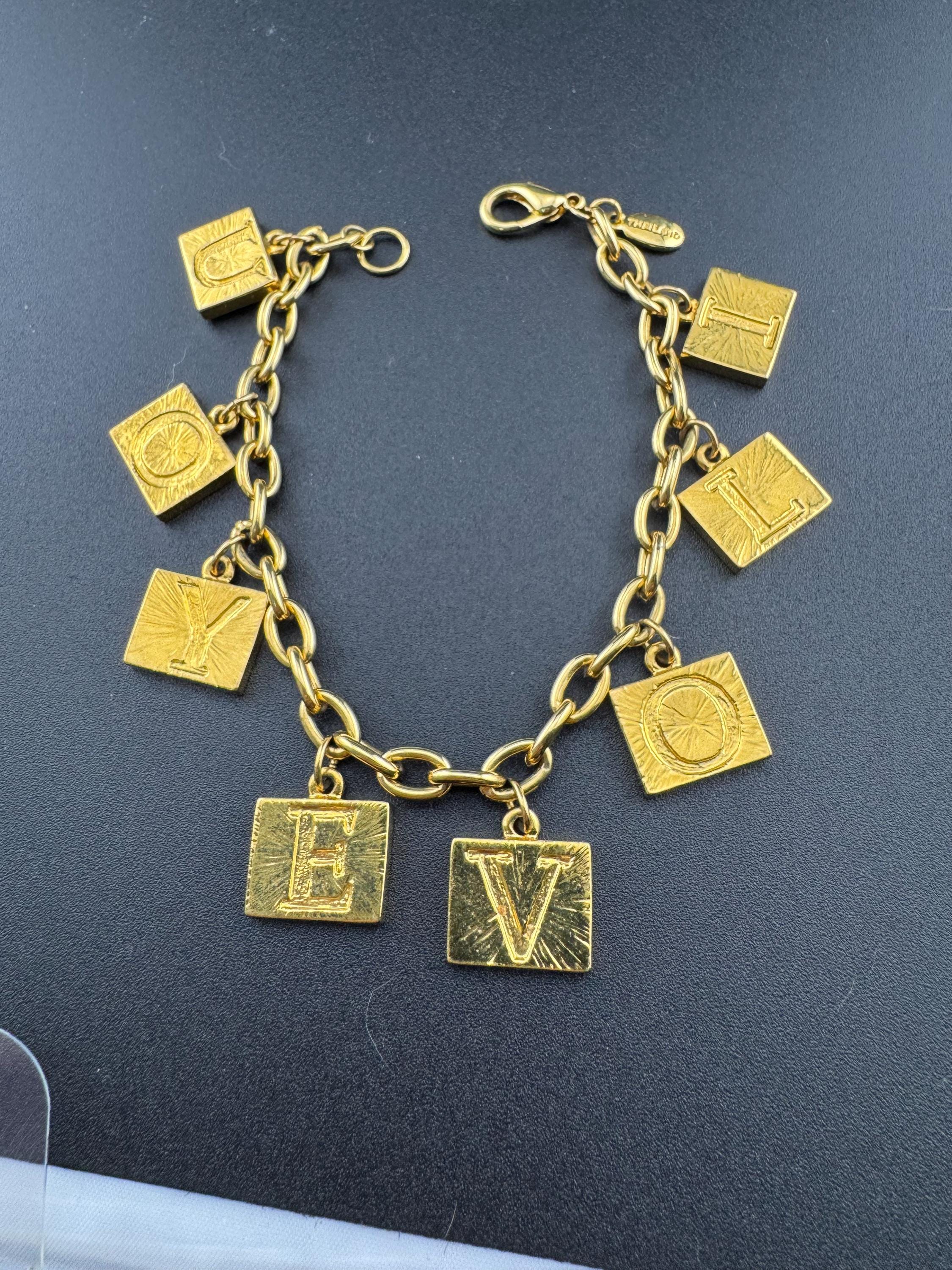 Vintage JBK Nautical Flag Charm Bracelet: Gold Tone Enamel