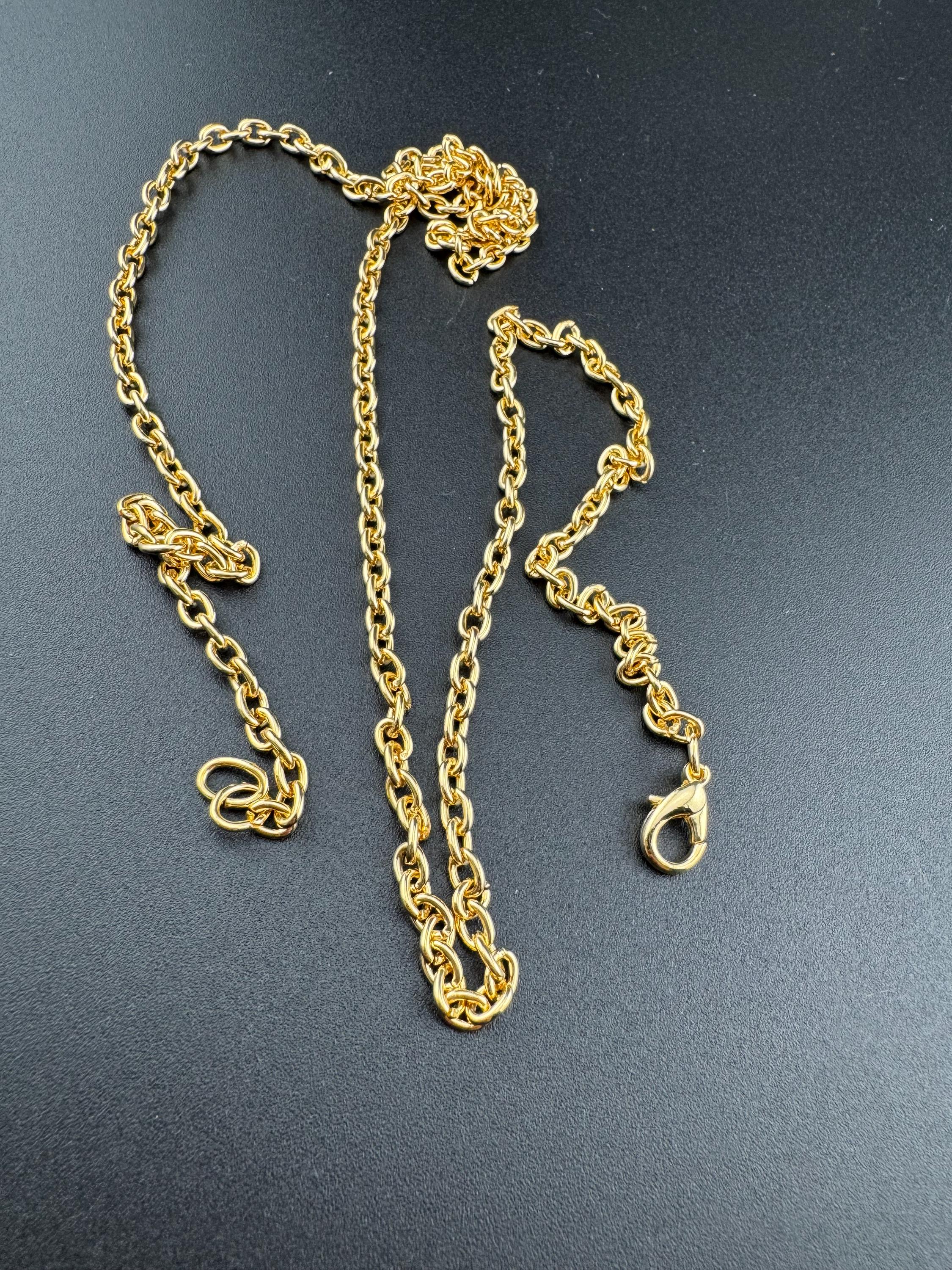28” 72cm long gold cable chain necklace