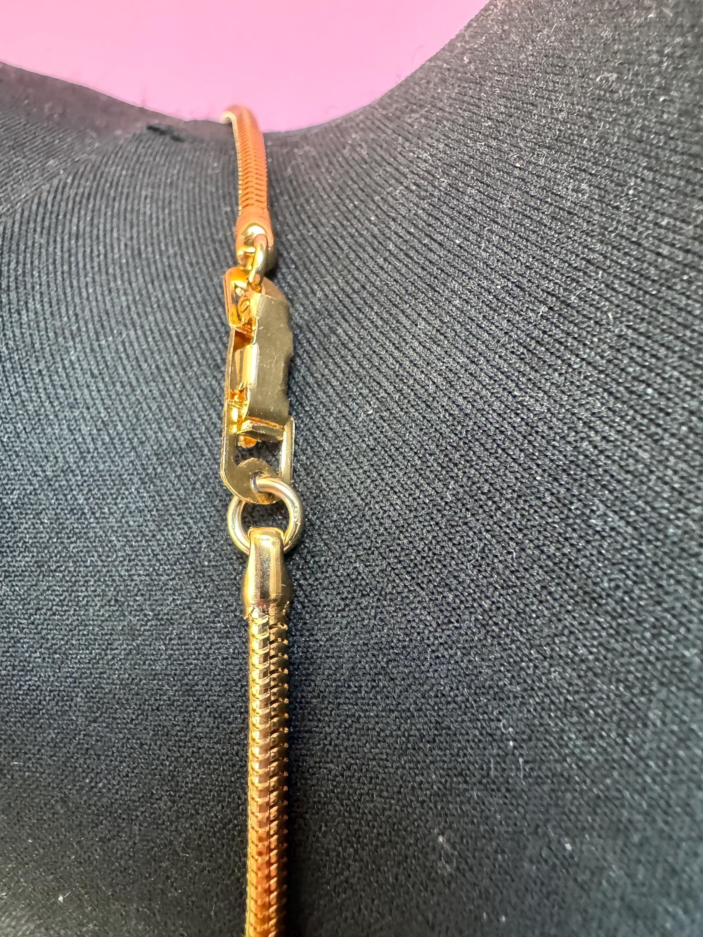 19.5 inch 50cm long snake chain knot tassel drop necklace, vintage