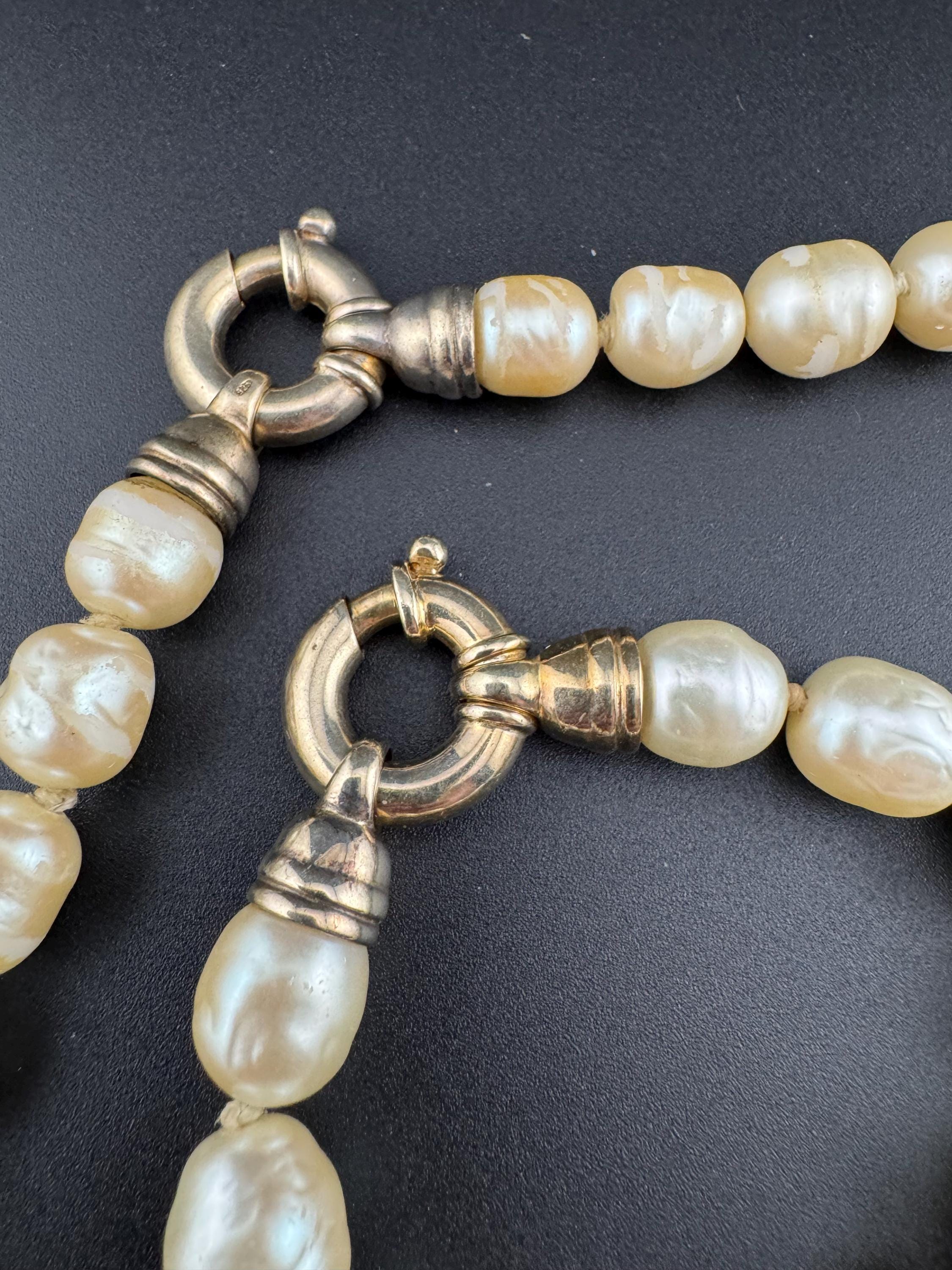 Y2K Faux Pearl Beaded Necklace and Bracelet Set