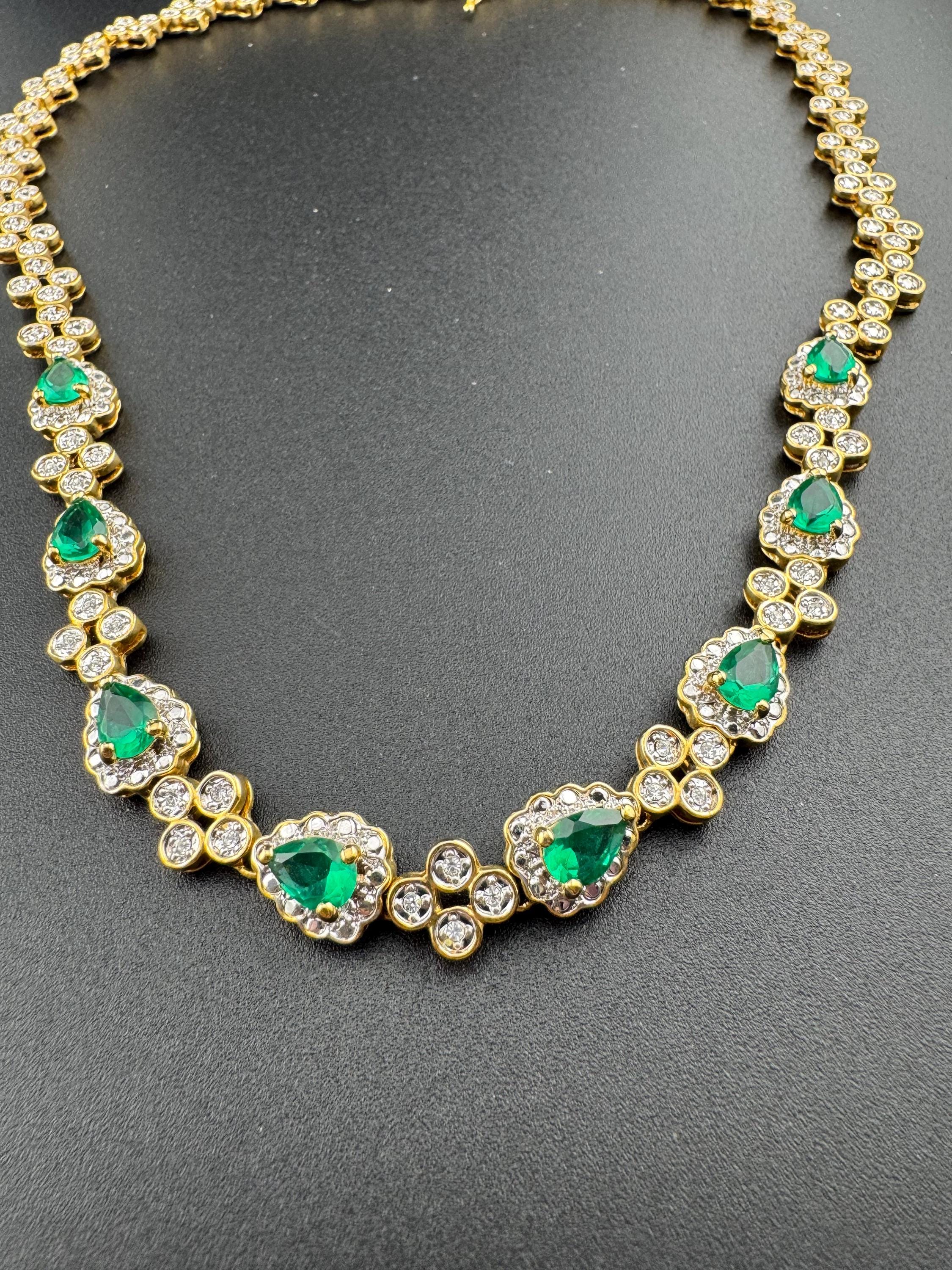 JBK Camrose & Kross Emerald Green Rhinestone Necklace