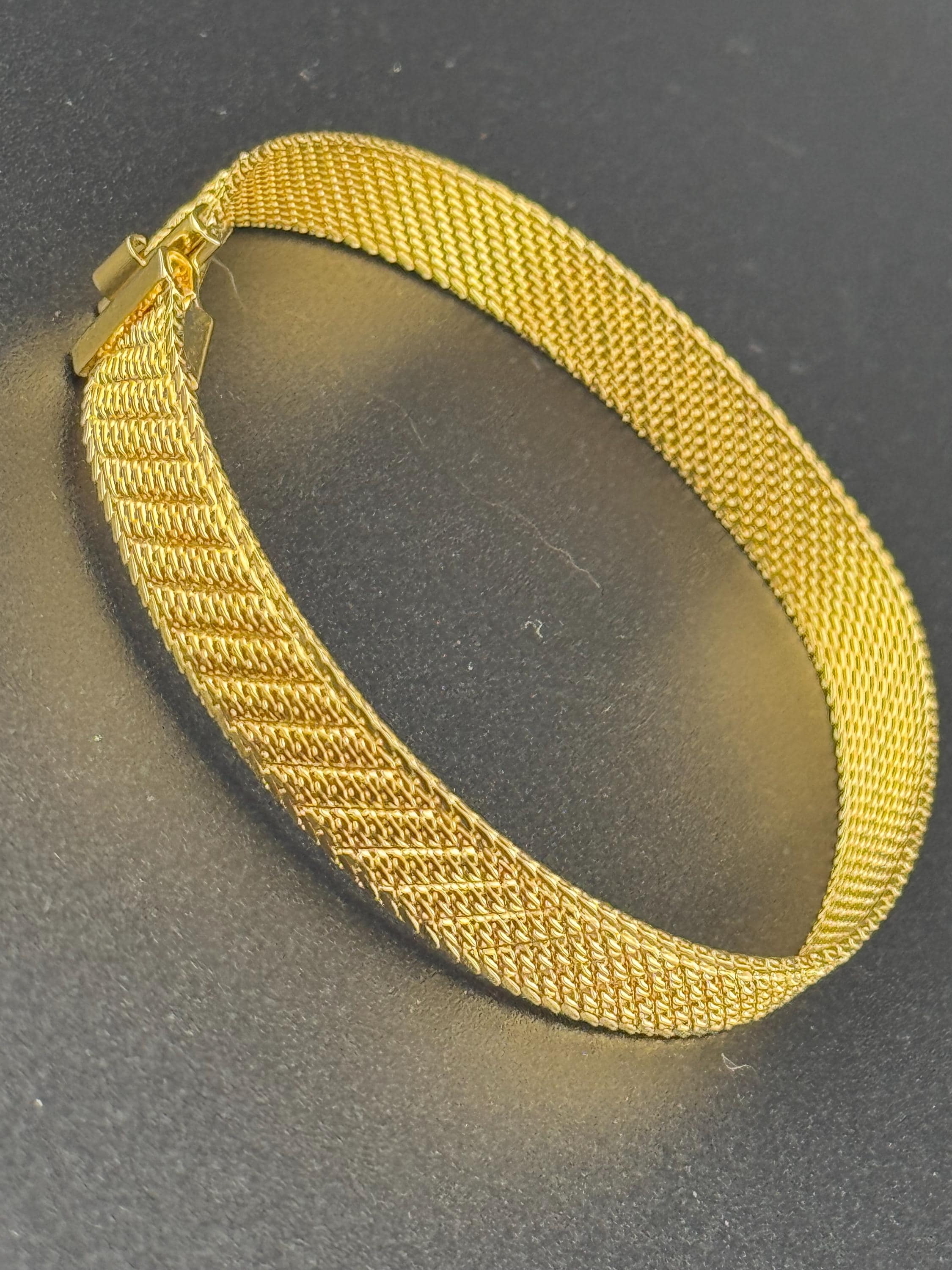 Gold mesh bracelet