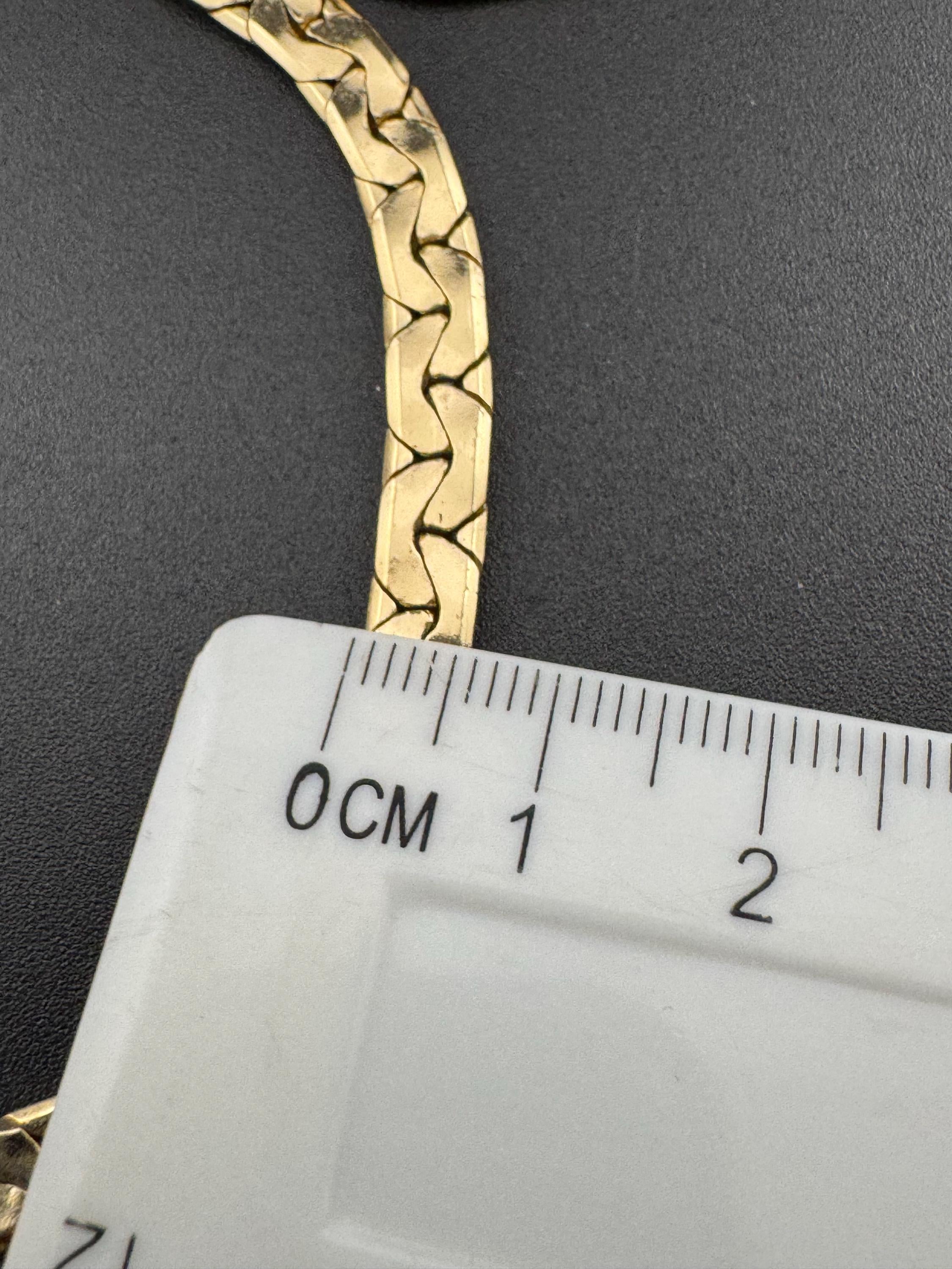 Vintage Christian Dior Gold Plated Serpentine Chain Necklace (90cm) signed